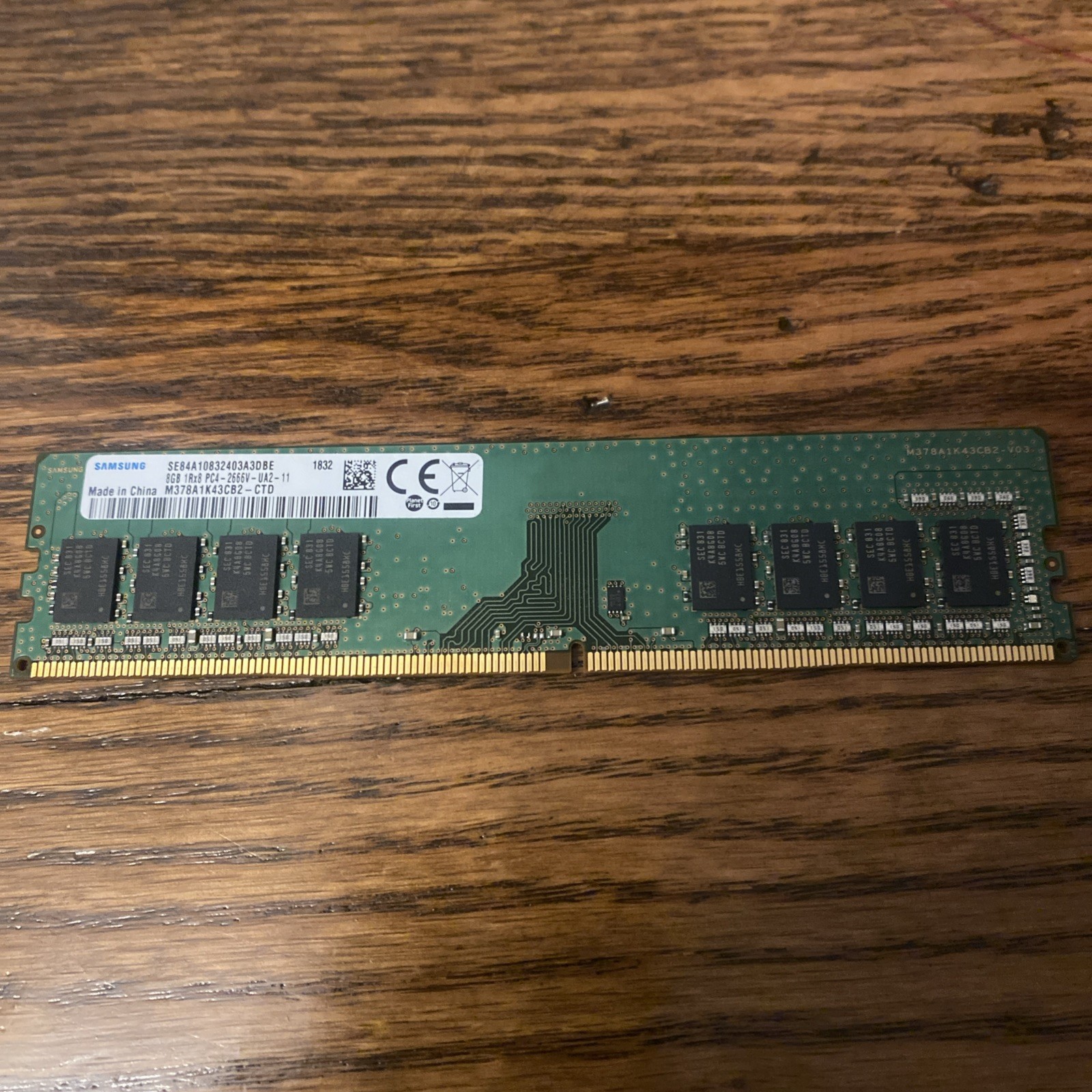 Samsung 8GB 1Rx8 PC4-2666V-UA2-11