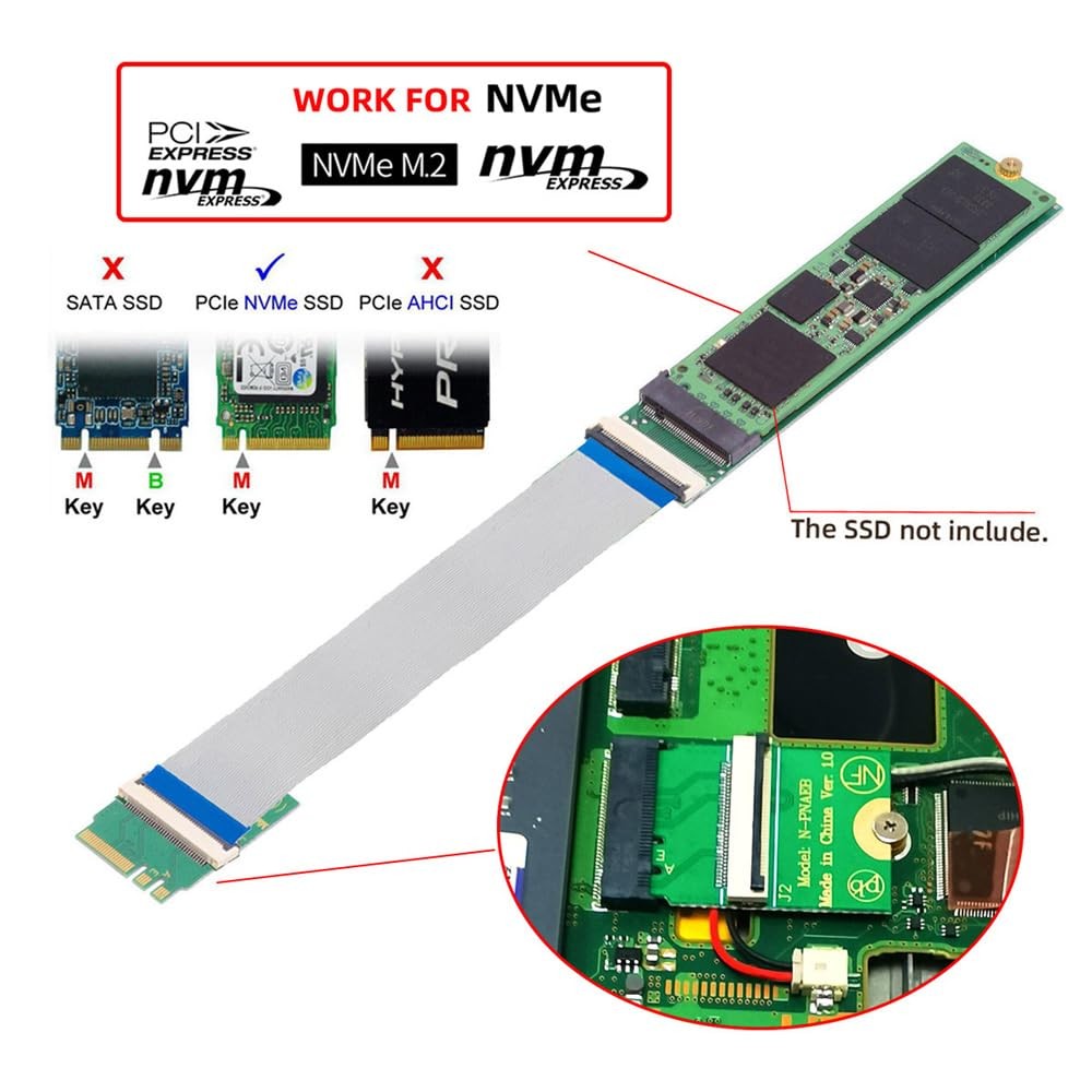 2230 NGFF M.2 Key-M to Key A+E Adapter Card Board Extension Cable for Laptop …
