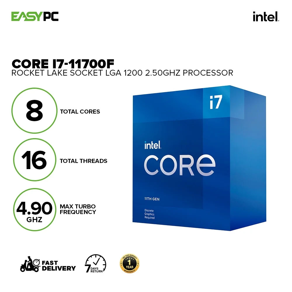 Intel Core i7-11700F Processor – 8 Core / 16 Thread (Up to 4.9 GHz / 4900 MHz)