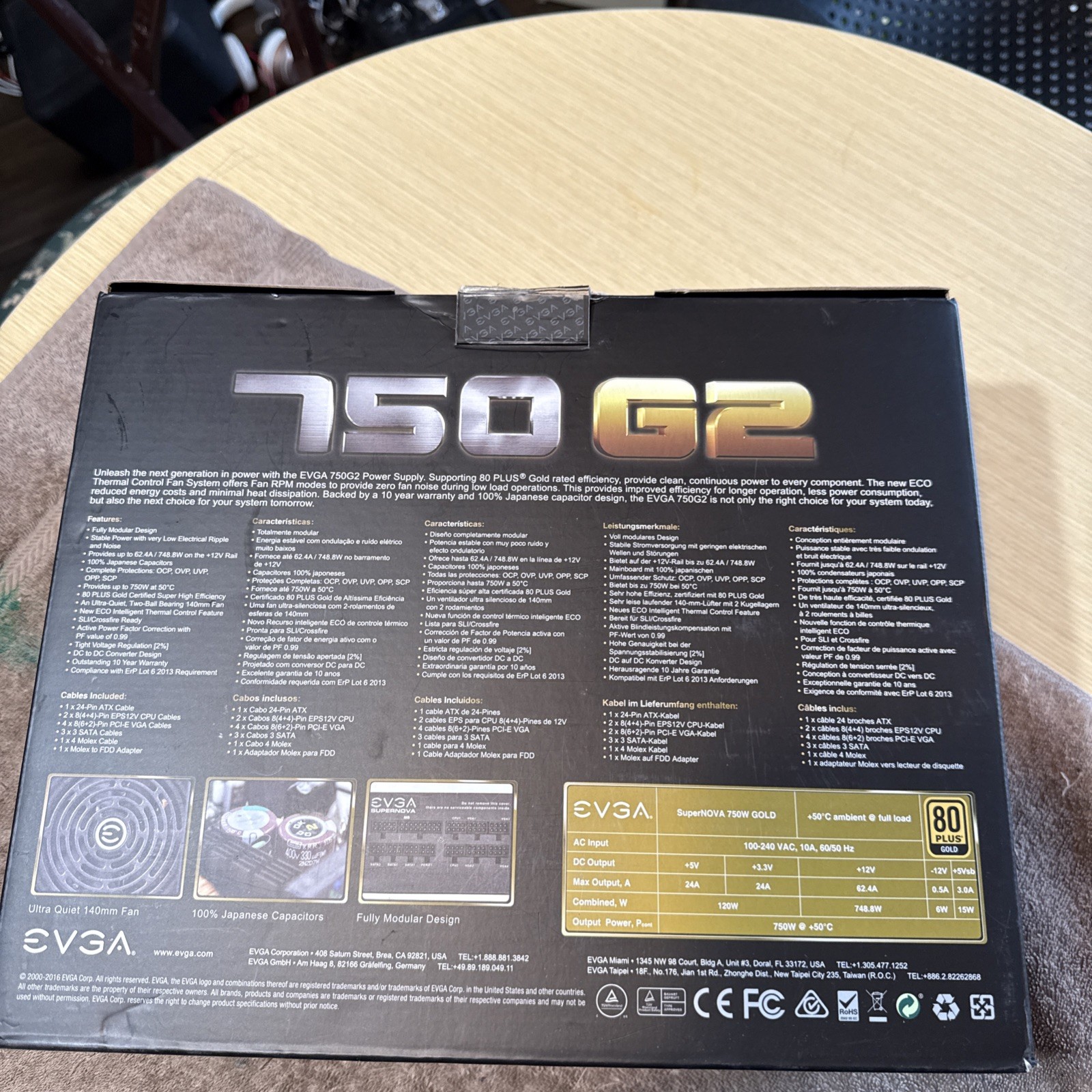 EVGA SuperNOVA 750 G2 750W Gold Power Supply