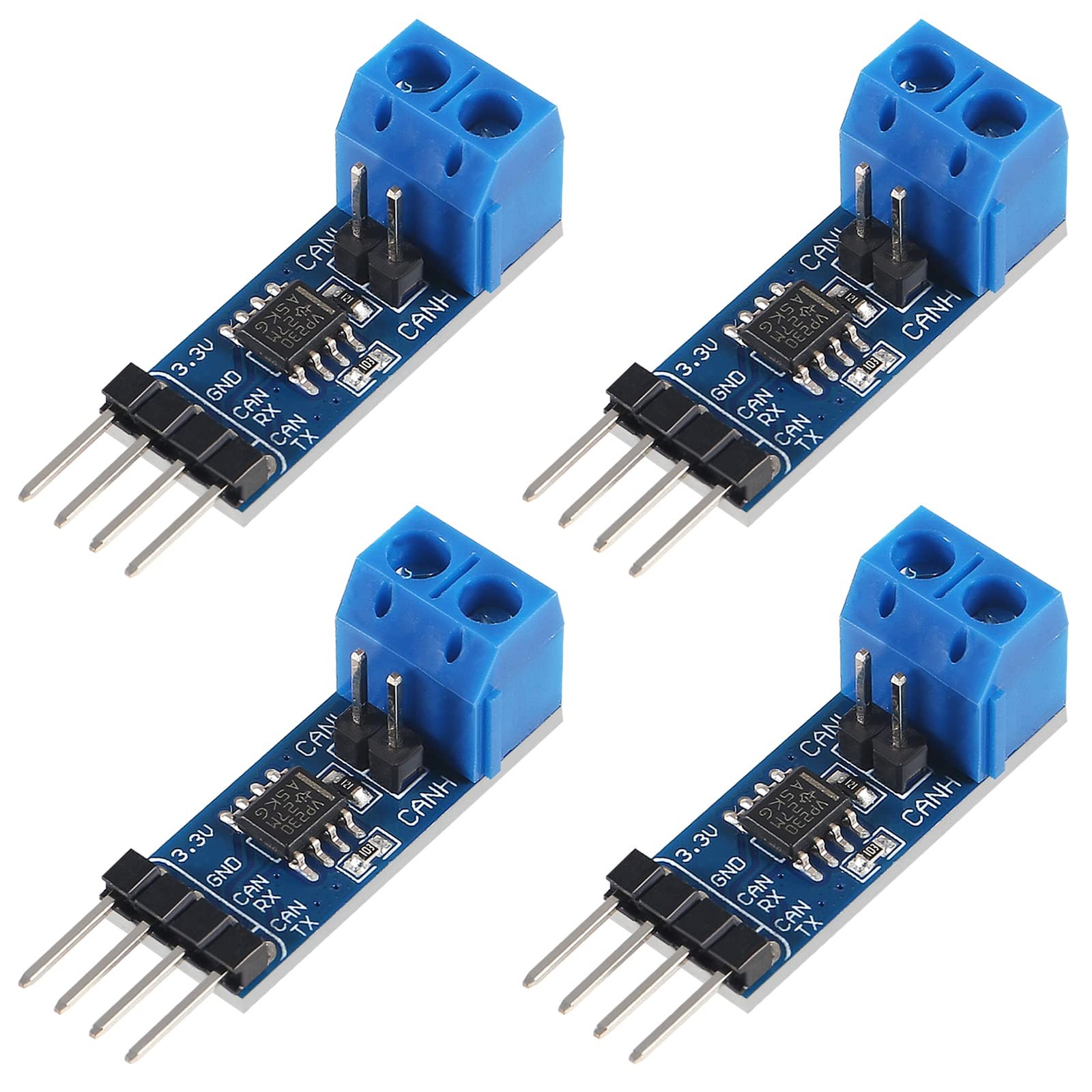 4 PCS SN65HVD230 CAN Board Connecting MCU Network ESD Evaluation Board 3.3V