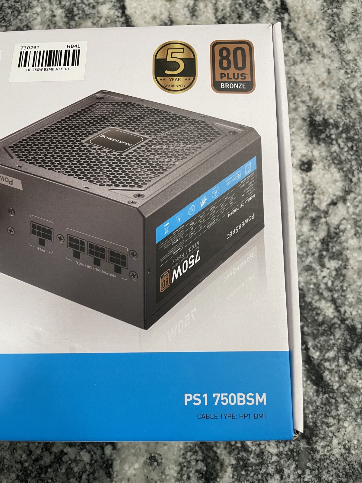PowerSpec 750W Switching Power Supply Model PS1750BSM NEW