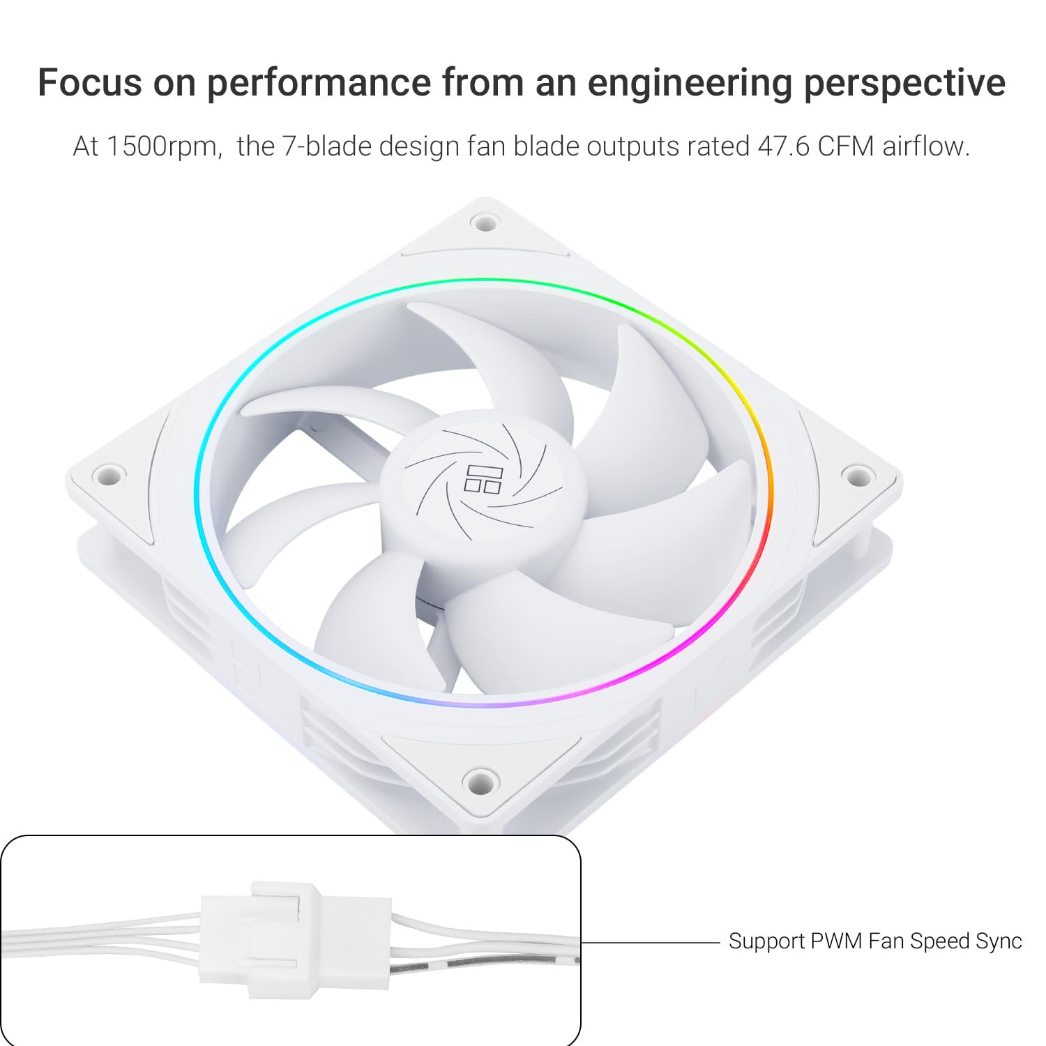 TL-S12W CPU Fan 120mm ARGB 5V 3-pin & 4-pin