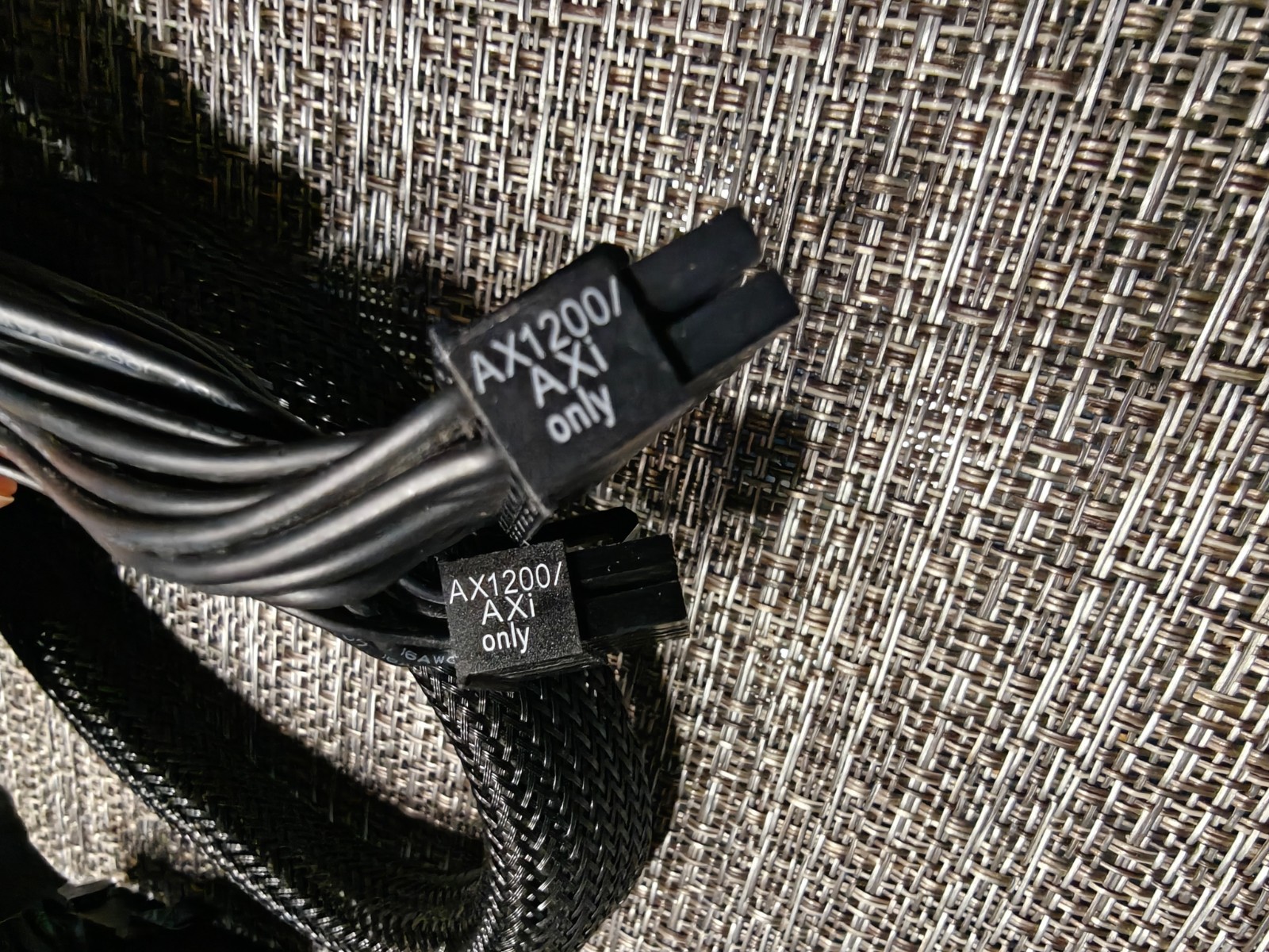 Corsair AX1200 AXi Only 24-Pin ATX Motherboard PSU Cable Black Sleeved