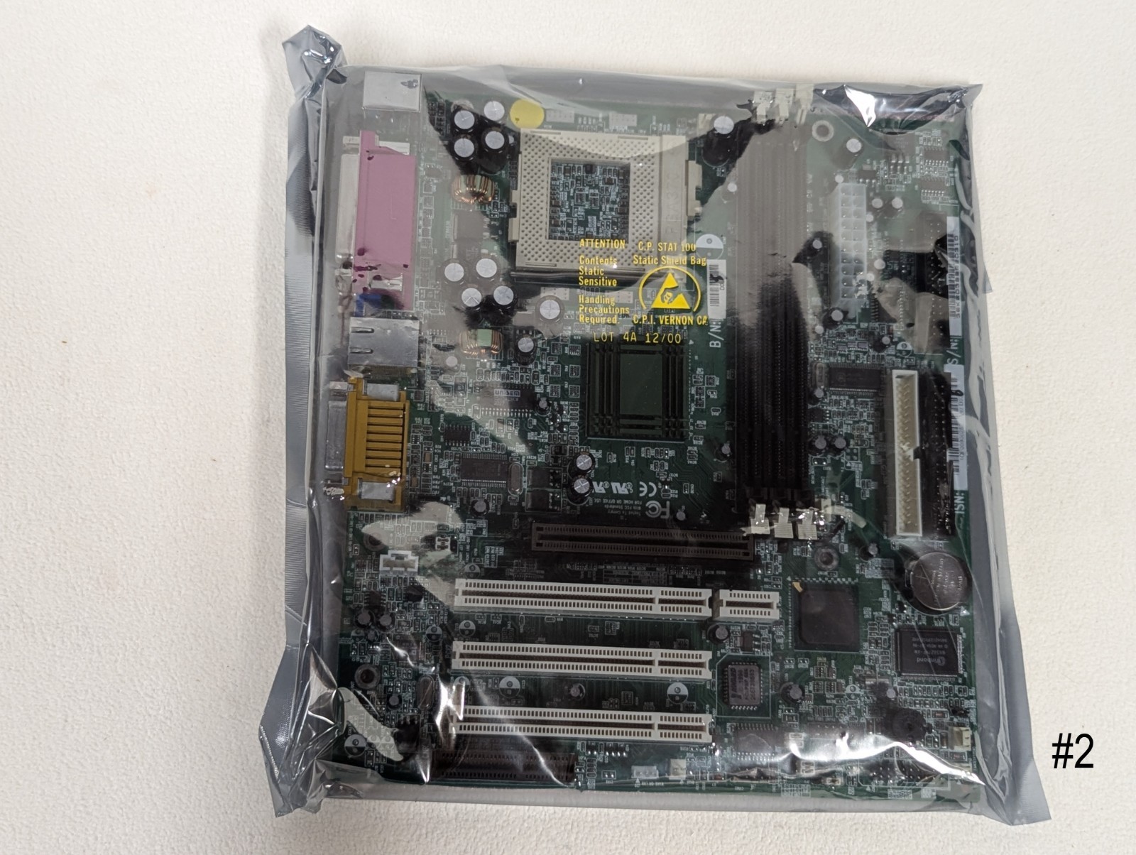 Vtg Compaq Computer ATX Motherboard ~ Socket 370 AMR, PCI, PCIE, AGP