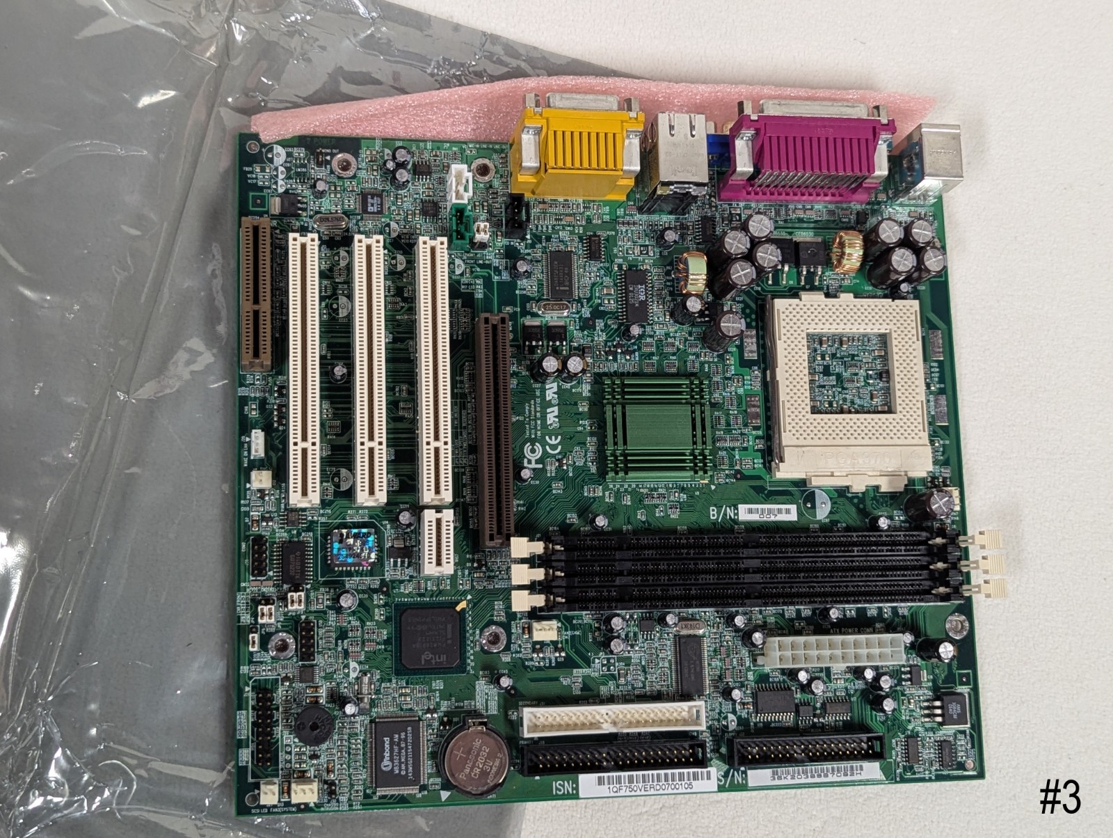 Vtg Compaq Computer ATX Motherboard ~ Socket 370 AMR, PCI, PCIE, AGP