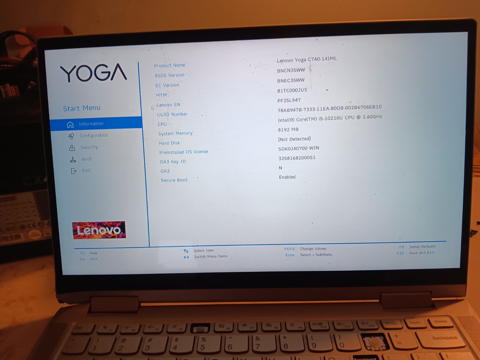 Lenovo Yoga C740-14IML Core i5-10210U 1.6 GHz 8 GB DDR4 Motherboard Tested Work