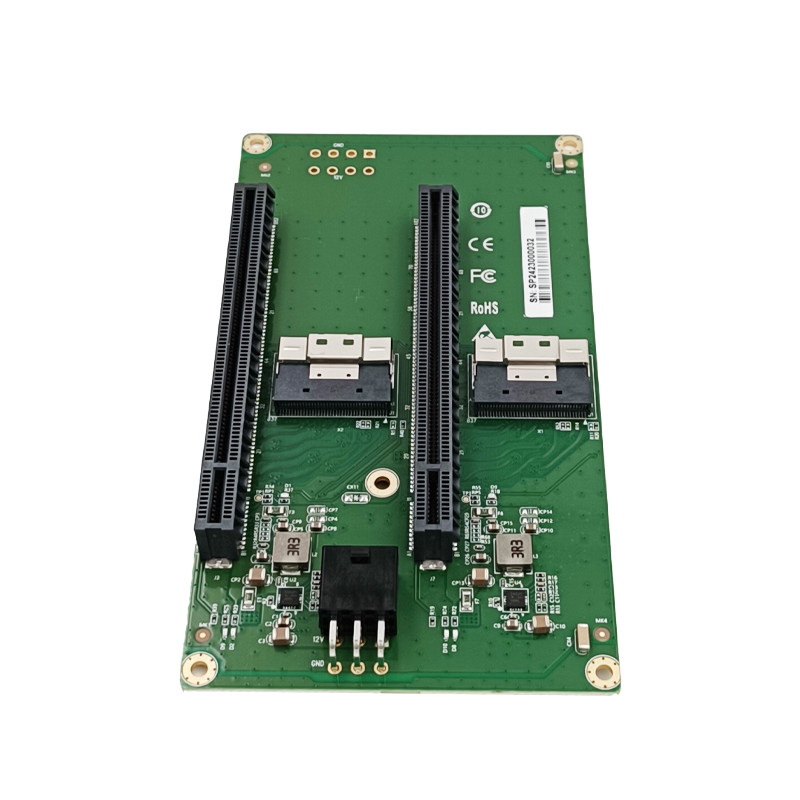 Shinreal 2 Port SFF-8654 to 2 PCIe x16 Slot Adapter—-XIC 548PE2