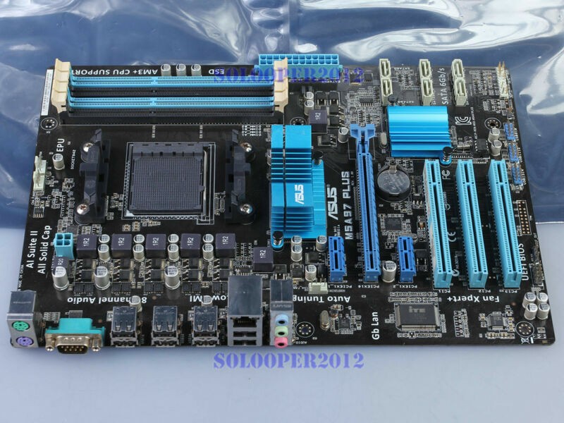 ASUS M5A97 PLUS Motherboard AMD 970 Socket AM3+ DDR3 ATX PS/2 USB2.0 RJ-45
