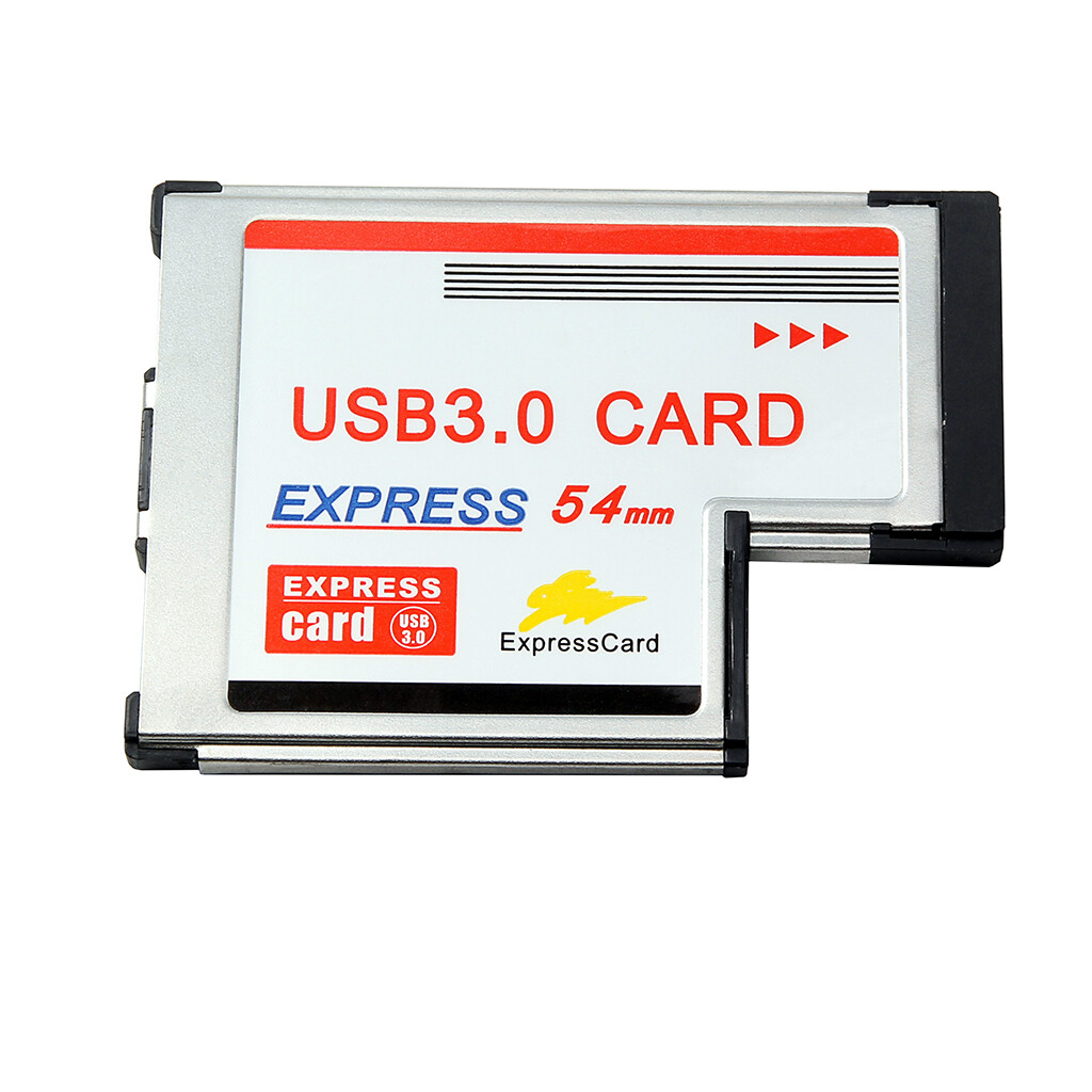 54mm Express Card Expresscard to 2 Port USB 3.0 Adapter for Laptop NEC Chip