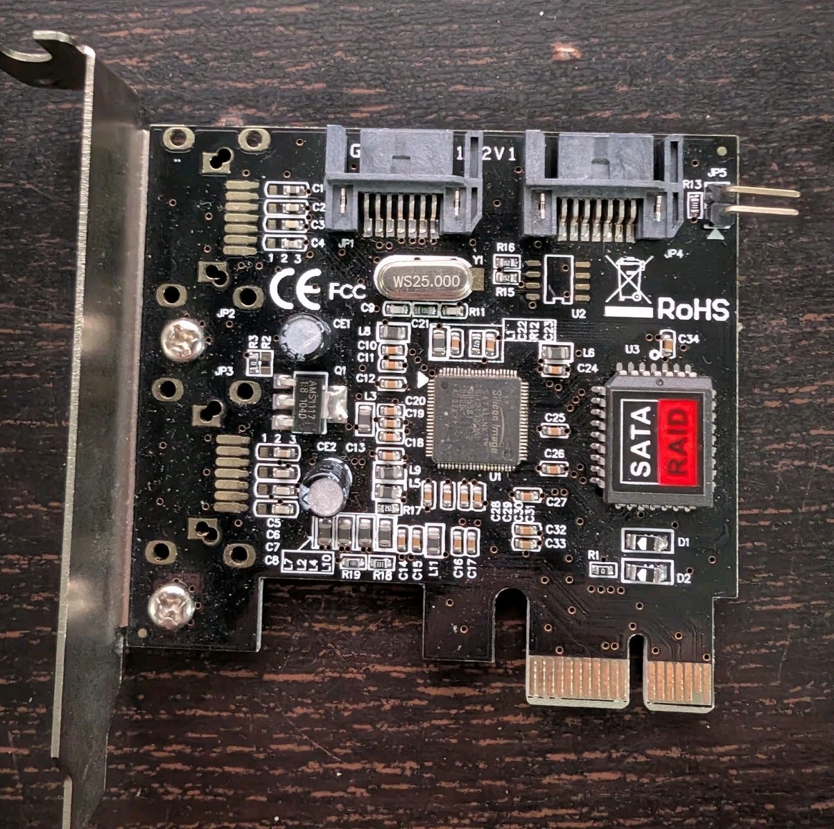 2 Channels PCI-E SATA II Host Raid Controller Card SY-PEX40028 Low Profile