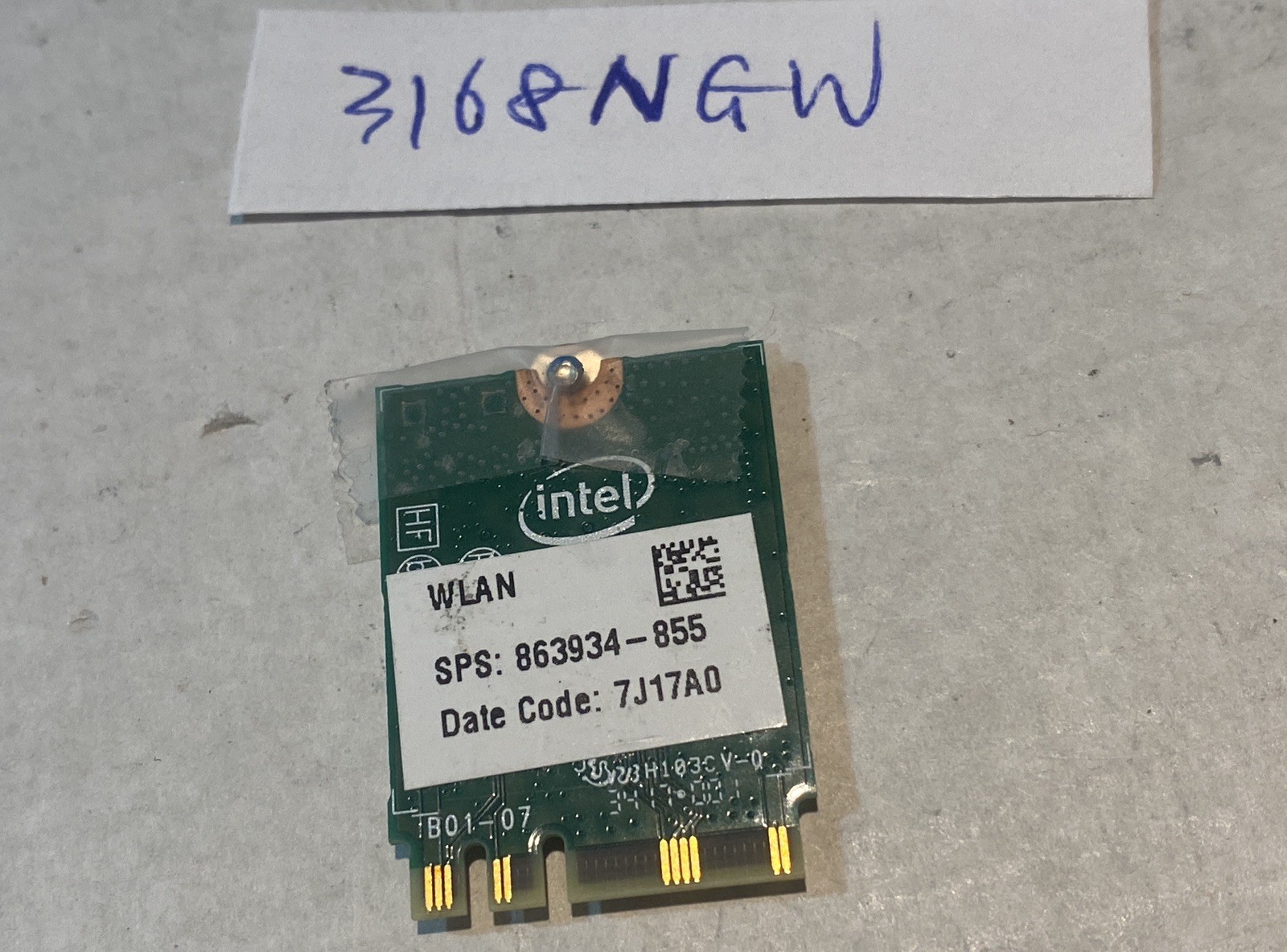 Intel 3168NGW Dual Band Wireless-AC 3168 PCI-Express 802.11ac WLAN Bluetooth