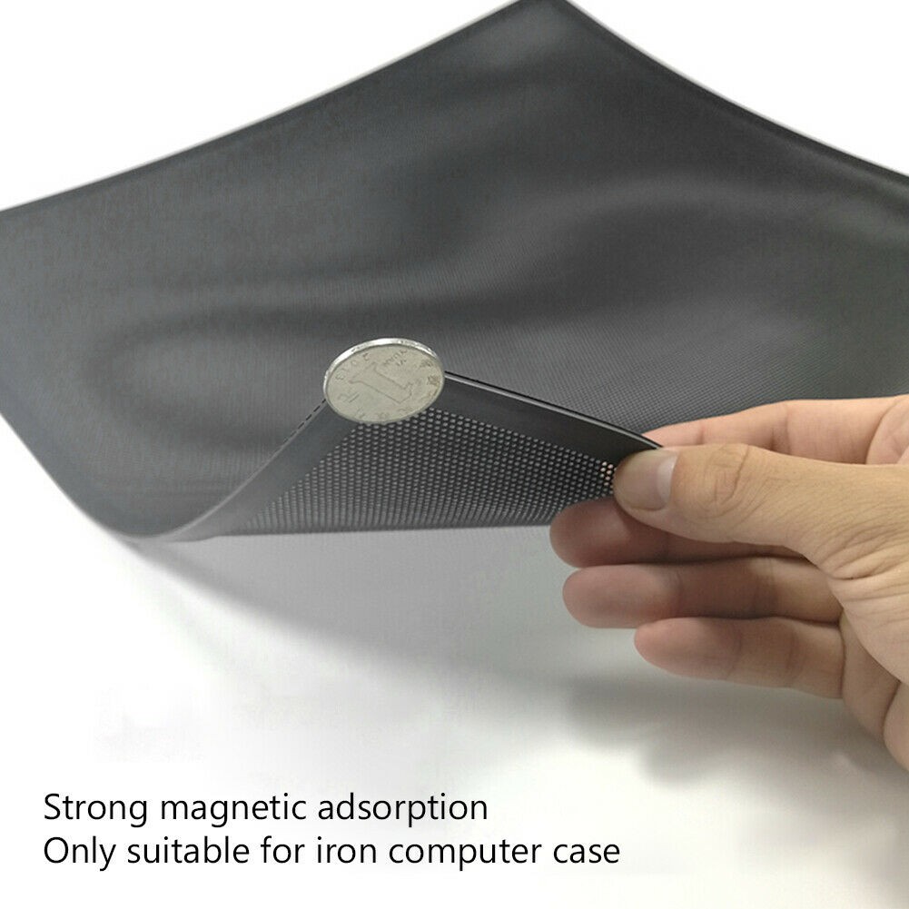 14*14cm Computer PC Cooling Fan PVC+Magnet Dust Filter Case Mesh Net Cover
