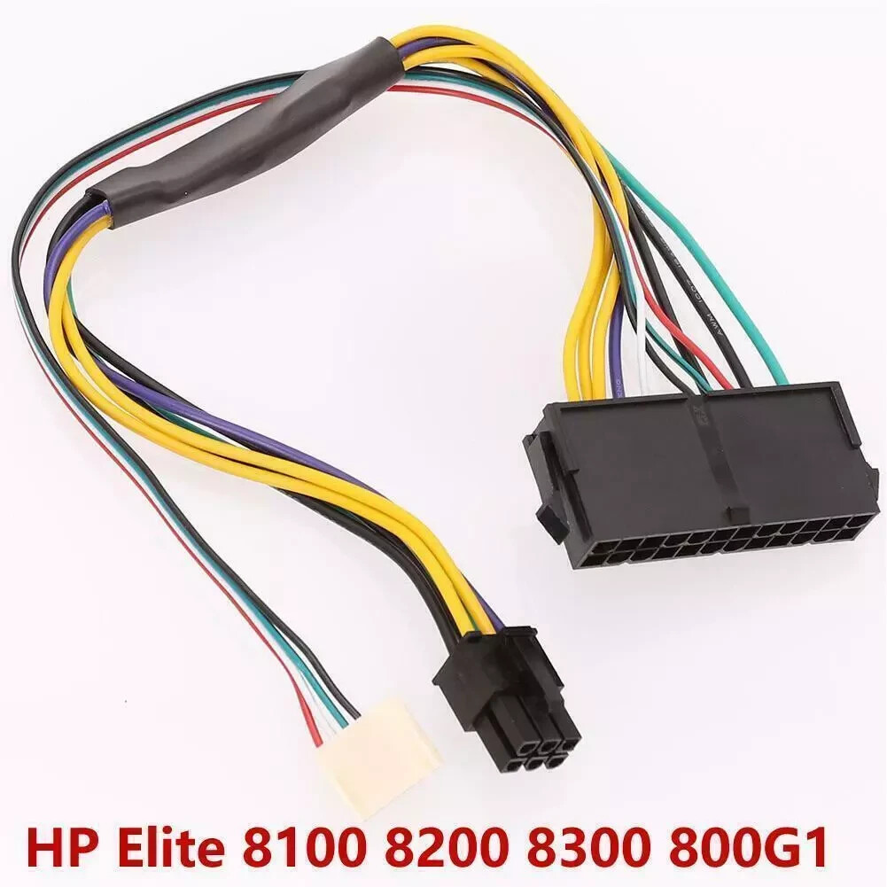 24-Pin to 6-Pin ATX Power Supply Adapter Cable for HP prodesk 800 600 G1 30cm