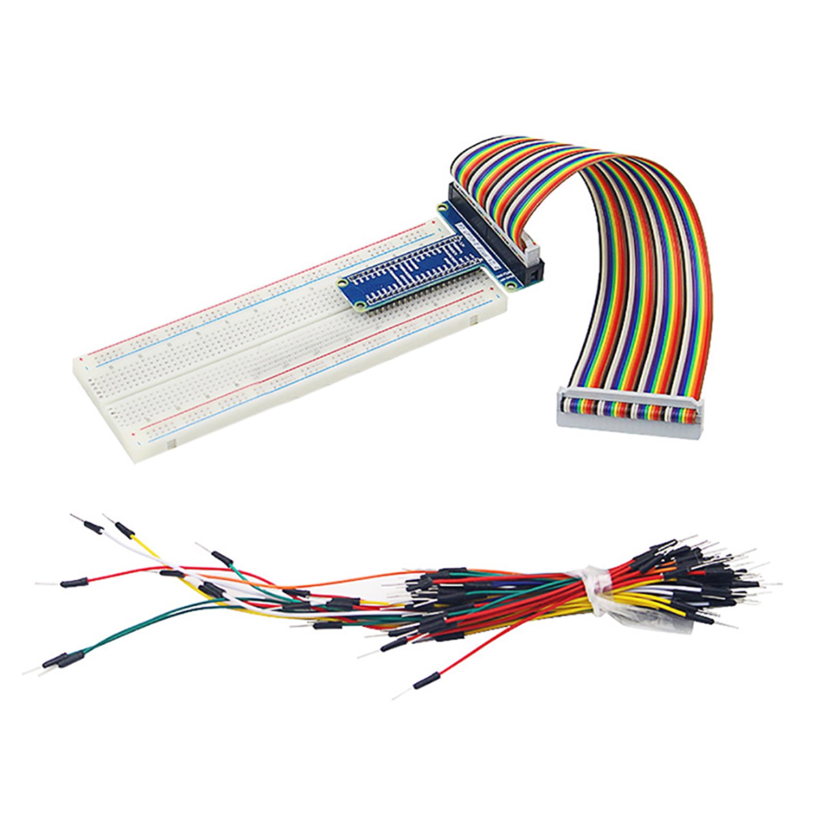 Board Kit & 40 Pin GPIO Cable+Breadboard+Jump Cable For DIY Raspberry Pi 3 4