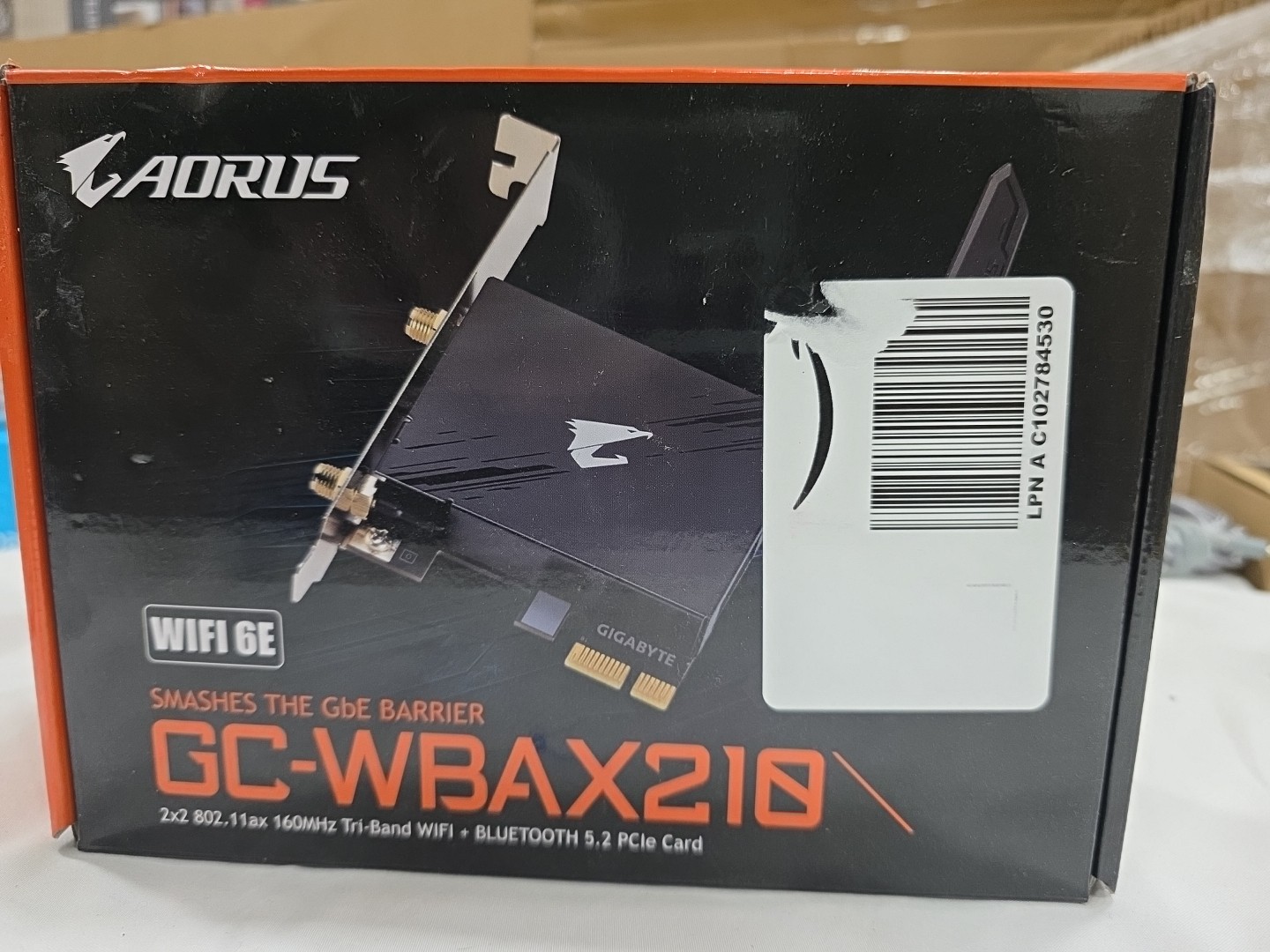GIGABYTE WiFi 6E GC-WBAX210 2×2 802.11ax/ Tri-Band WiFi/ Bluetooth 5.2/ PCIe