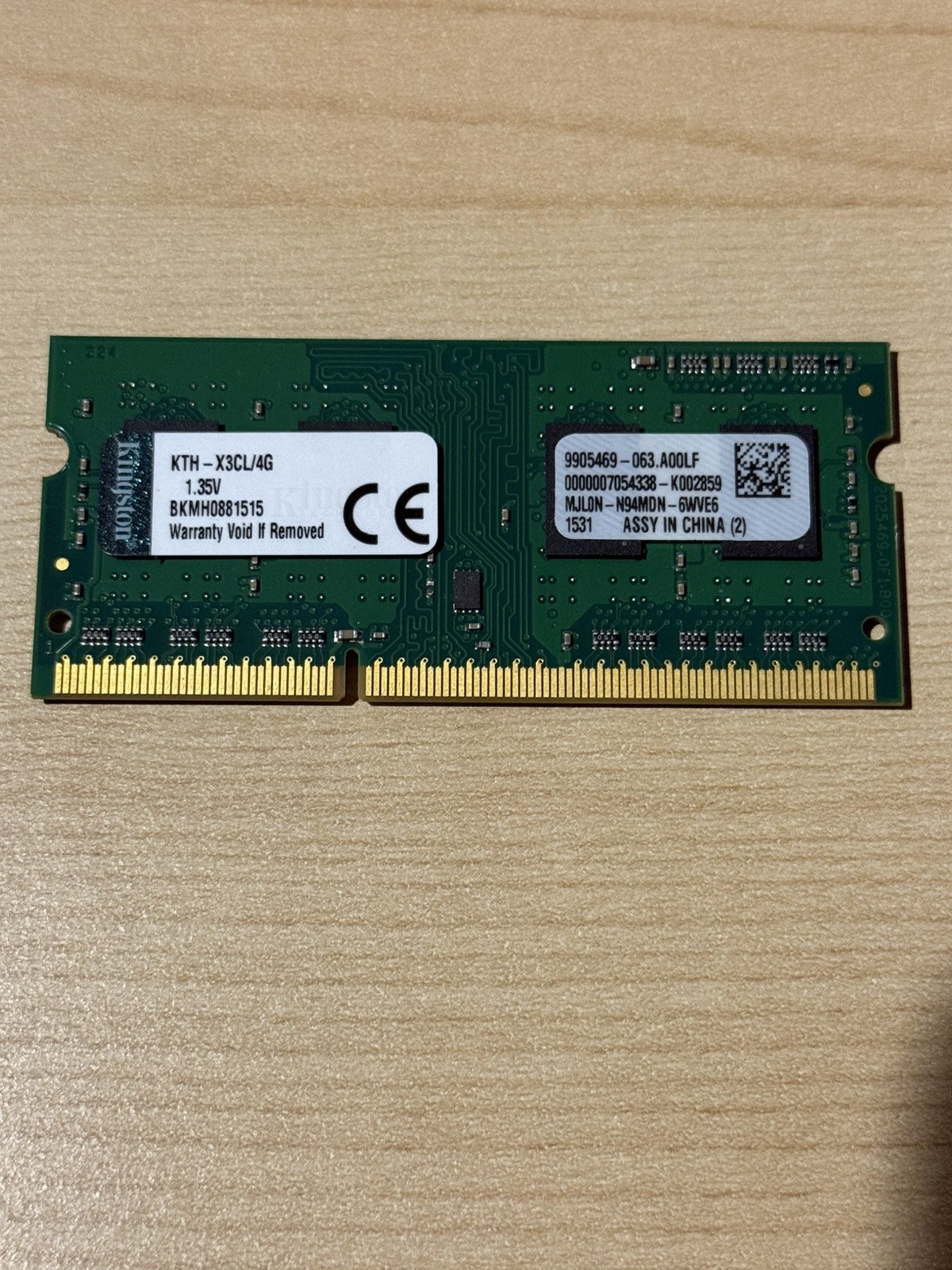 Kingston 4GB DDR3 1600MHz Laptop RAM SO-DIMM PC3-12800 KTH-X3CL/4G