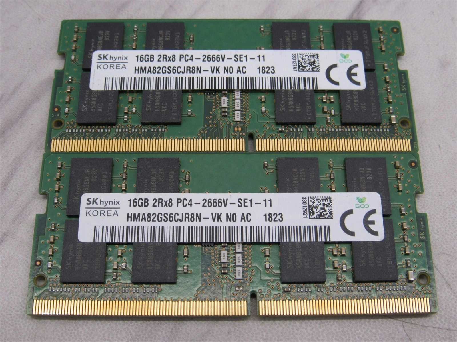 32GB KIT – 2x SK Hynix 16GB 2Rx8 PC4-2666V DDR4 SODIMM Laptop Memory RAM