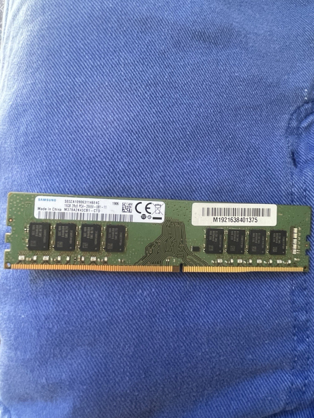 Samsung 16GB (1x16GB) DDR4 PC4-2666V Desktop Memory RAM Module M378A2K43DB1-CTD