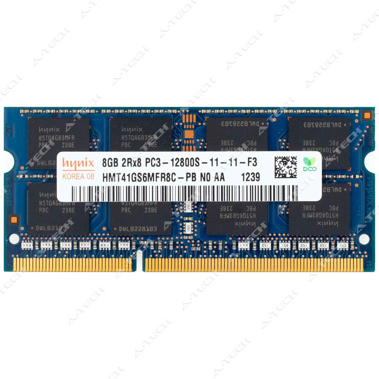Hynix 8GB DDR3 1600 MHz PC3-12800 2Rx8 SODIMM Laptop Memory RAM HMT41GS6MFR8C-PB