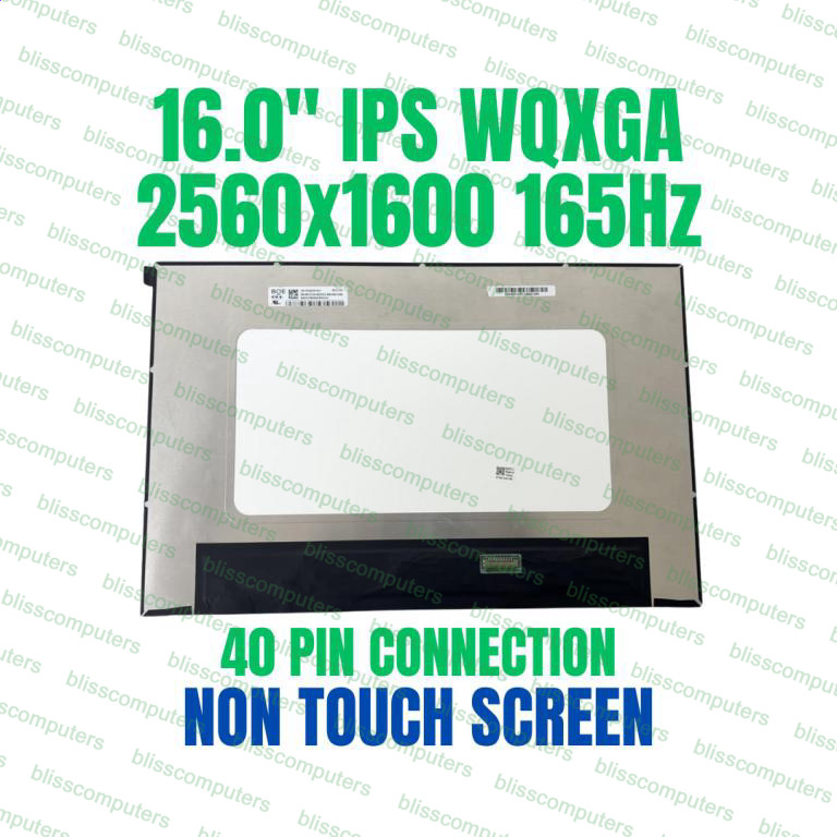 165hz 2.5k 16.0″ Wqxga Laptop Lcd Screen Dell G16 7630 P122f 2560×1600 40 Pin