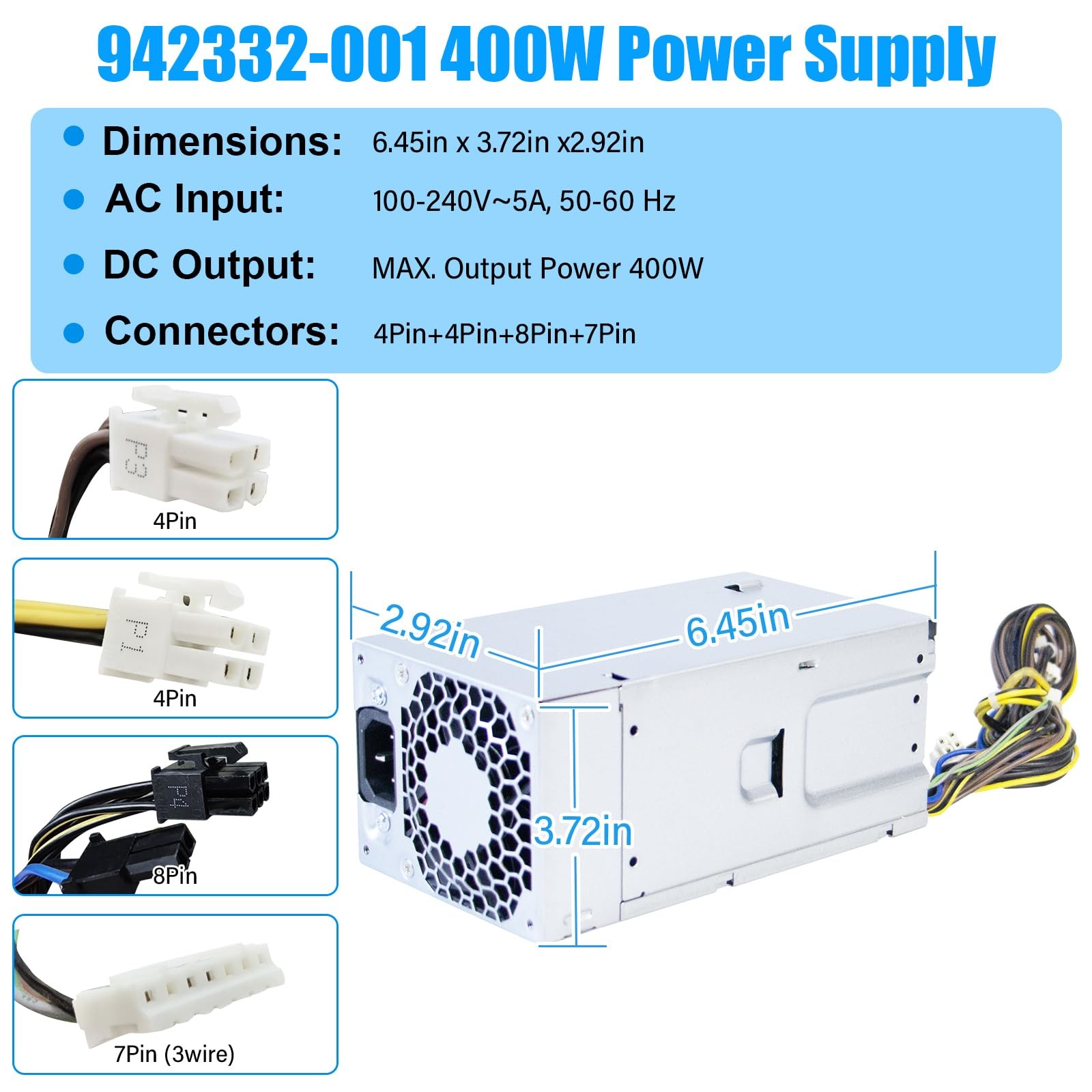 Upgraded 942332-001 L04618-800 400W Power Supply L04618-400 PSU Compatible wi…