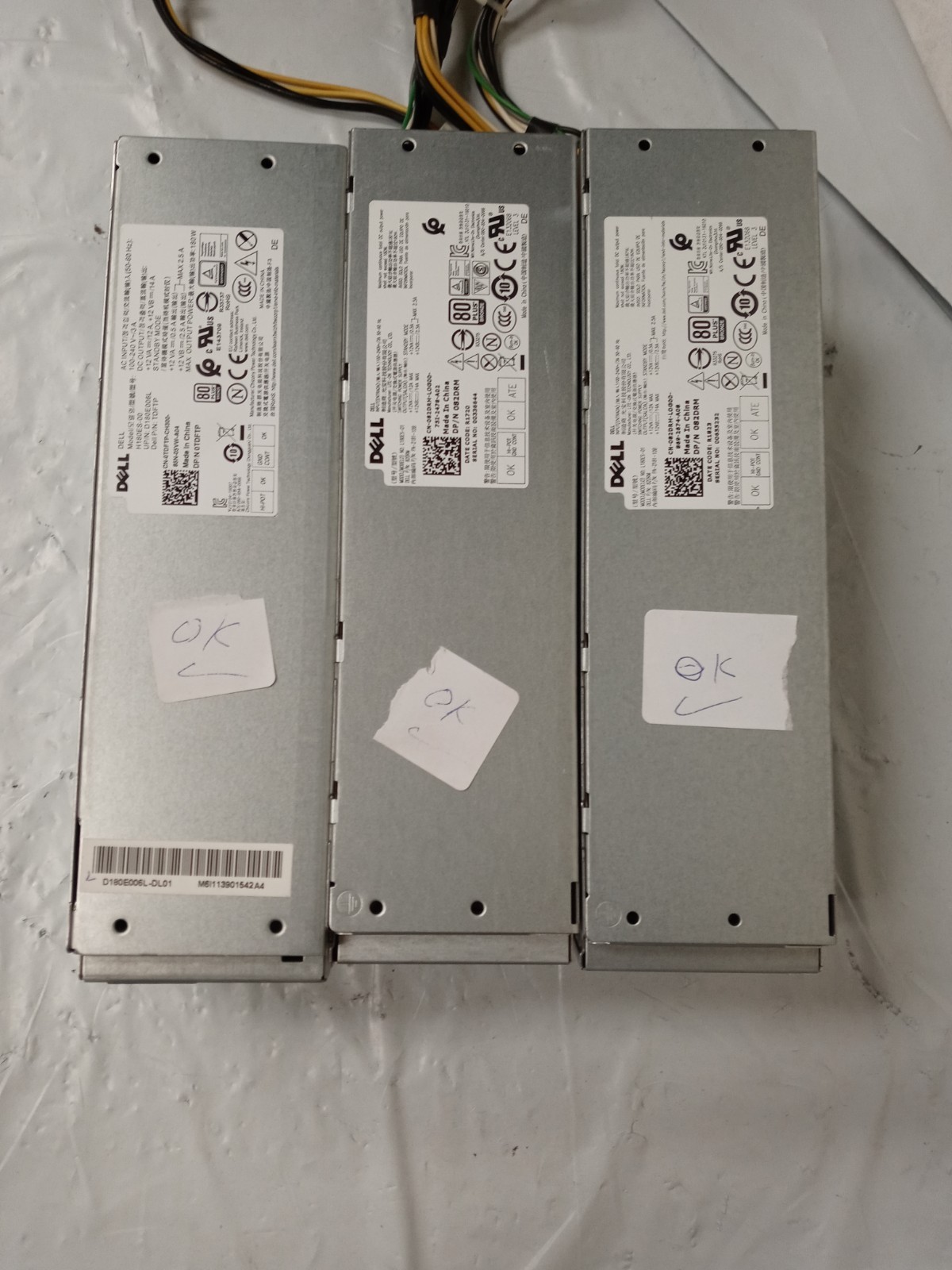 DELL POWER SUPPLY H180ES-00 PASS 180 WATTS (1) 6-pin, (1) 4-pin Connectors LOT 3