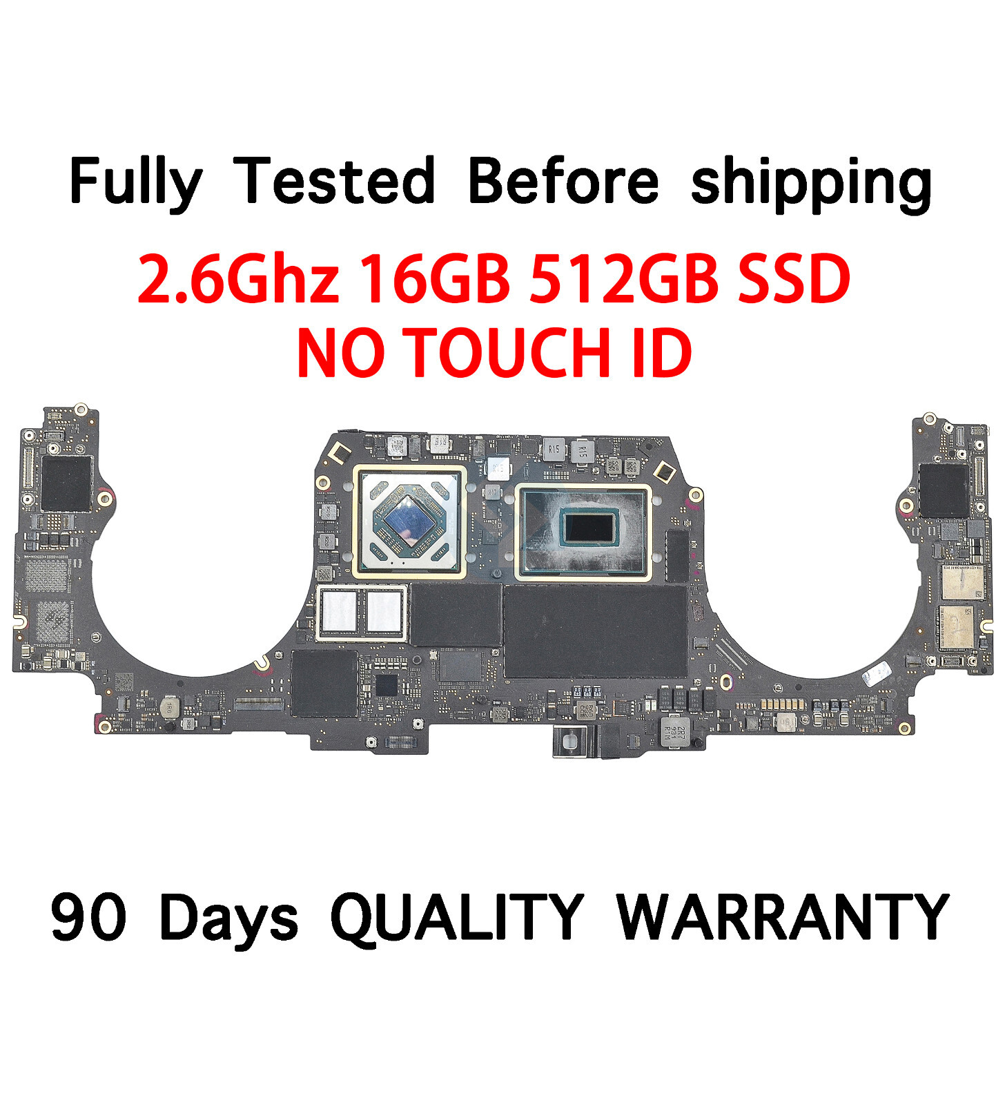 i7 2.6GHz 16GB RAM 512GB SSD Logic Board 820-01700-A MacBook Pro 16″ A2141 2019
