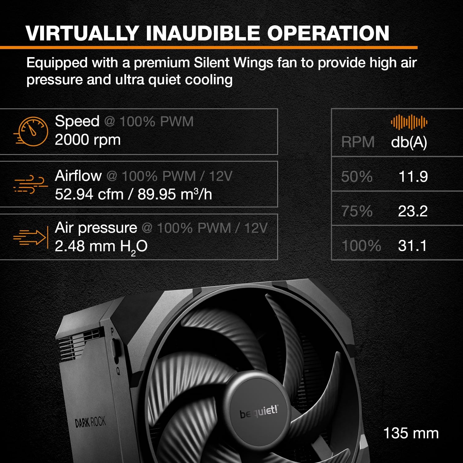 be quiet! Dark Rock 6 Air Cooler, High CPU Cooling Performance, Semi-Passive Qui