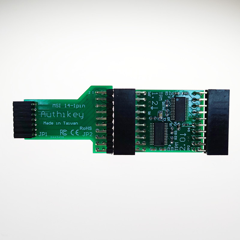 2-in-1 reversible TPM 2.0 + 1.2 kit, Module for MSI motherboards