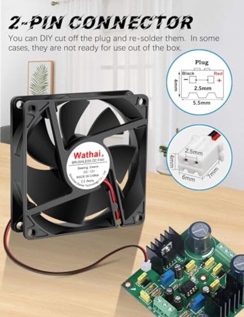 80mm x 20mm 8020 12V DC Cooling Fan 2Pin High Preformance 80x20mm 1PCS