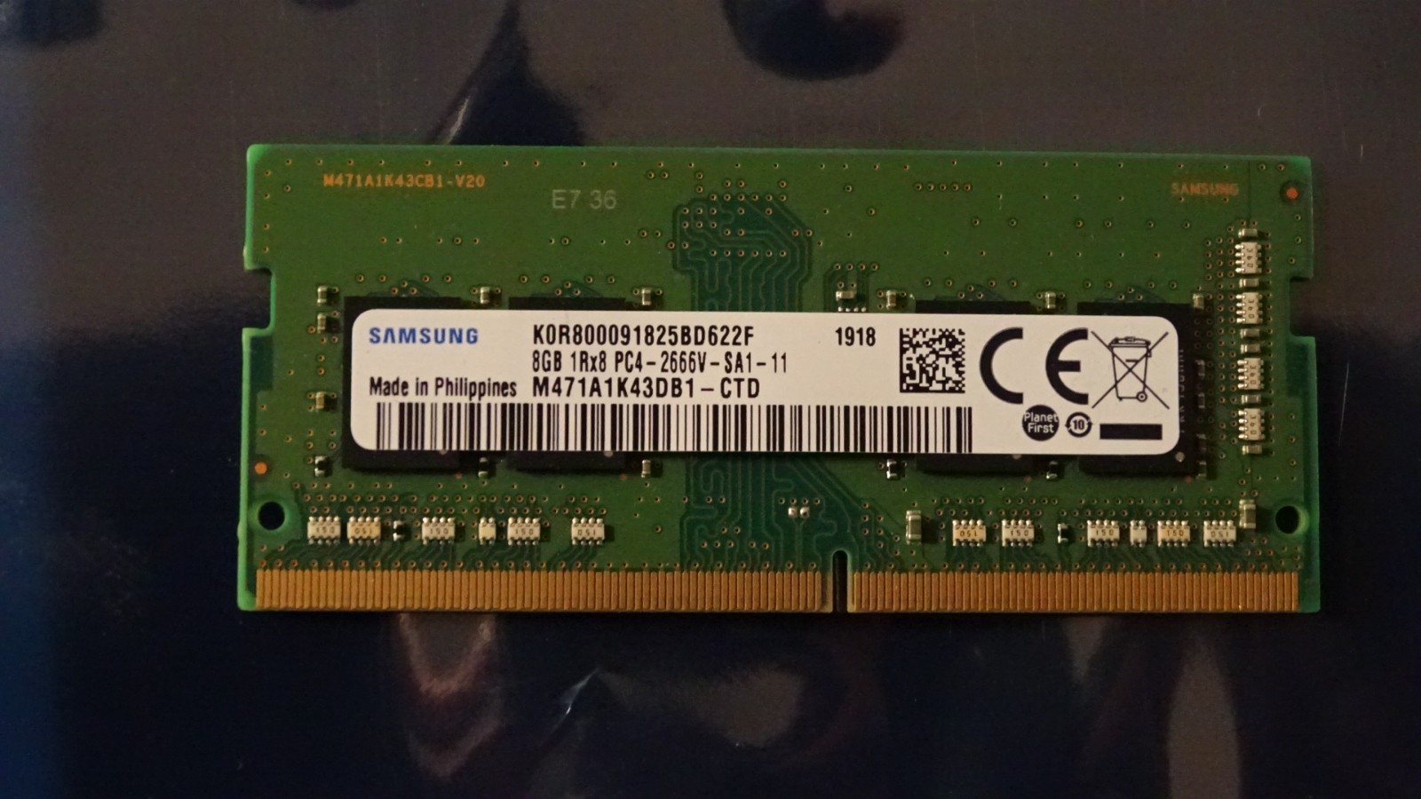Samsung 8GB DDR4 Laptop RAM M471A1K43DB1-CTD