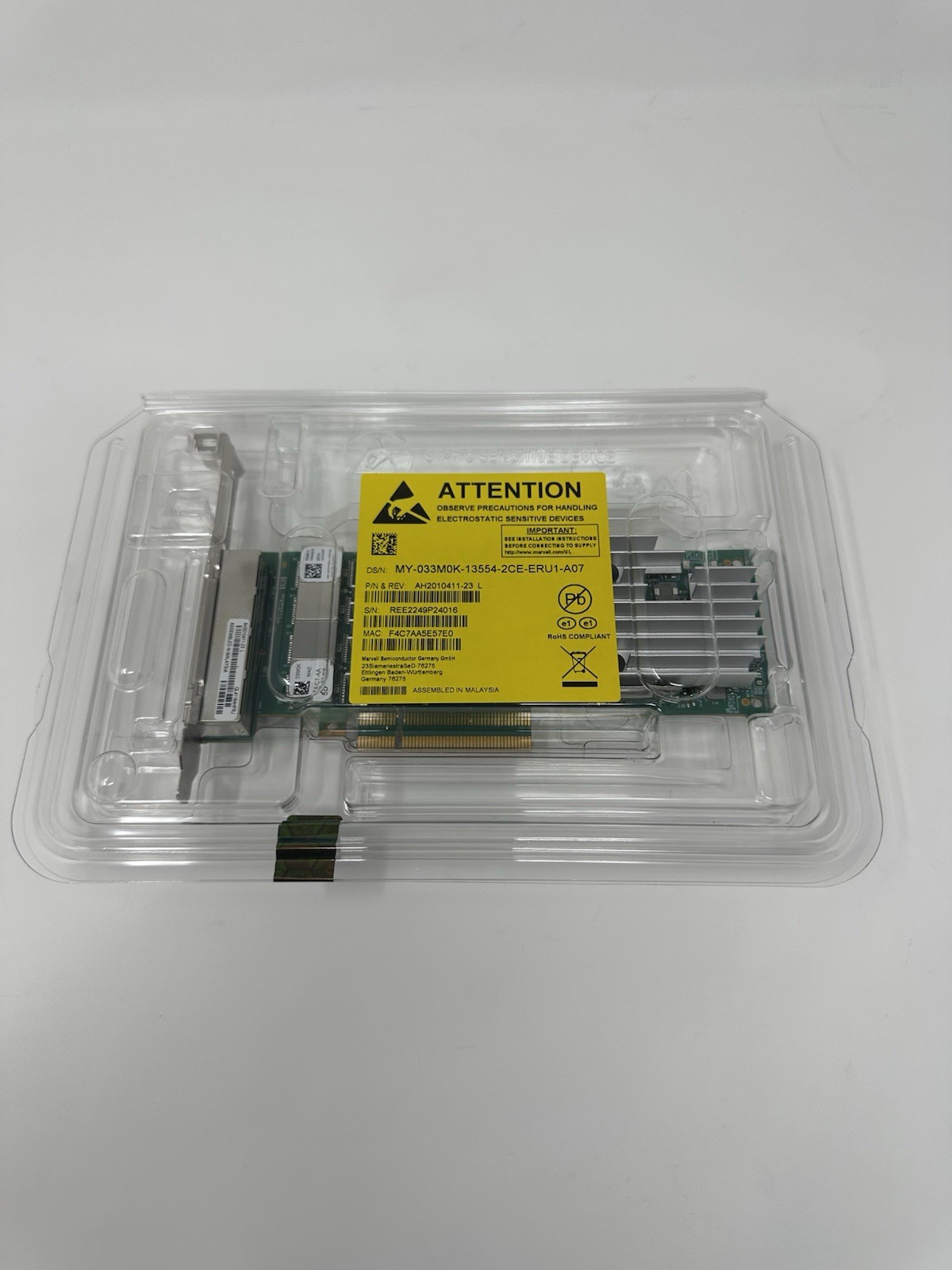 Marvell QL41184HFRJ Quad Port 10GbE Network Card 33MOK New