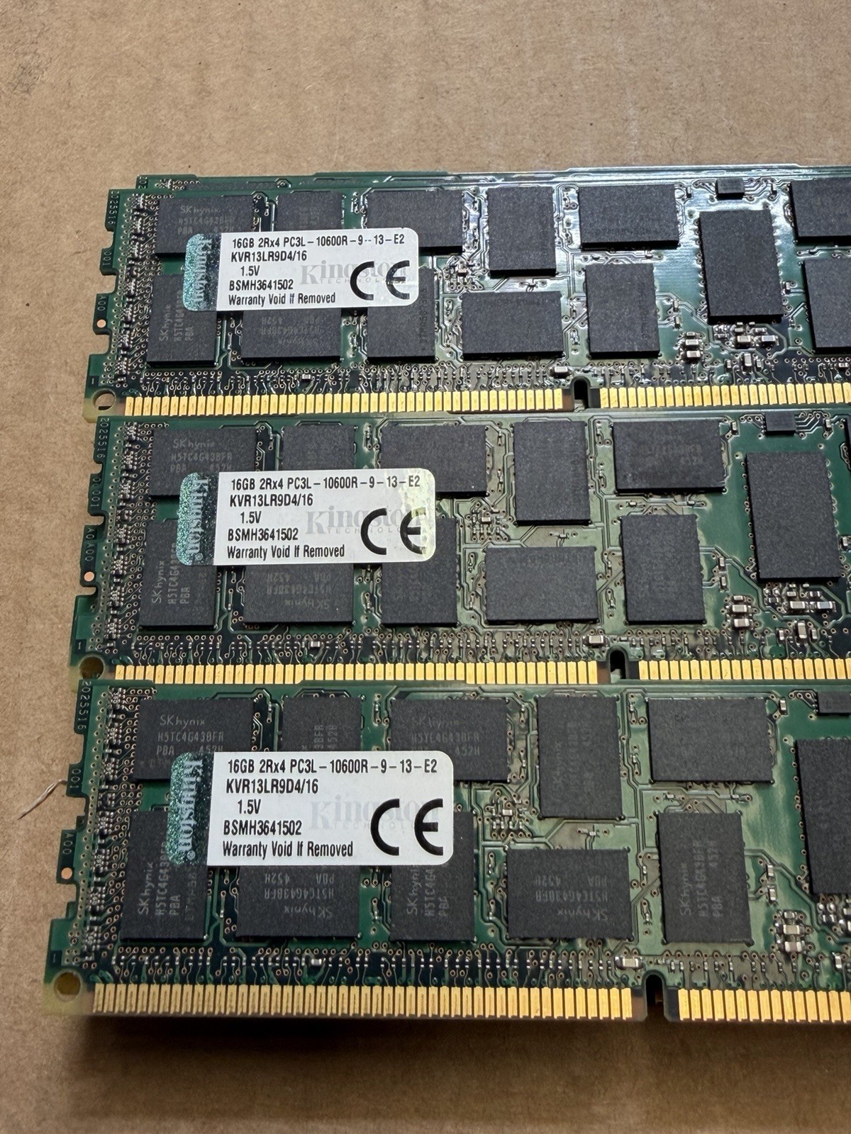 Lot Of 22 16gb 2rx4 pc3l-10600r Mixed Brands (Kingston, Samsung)