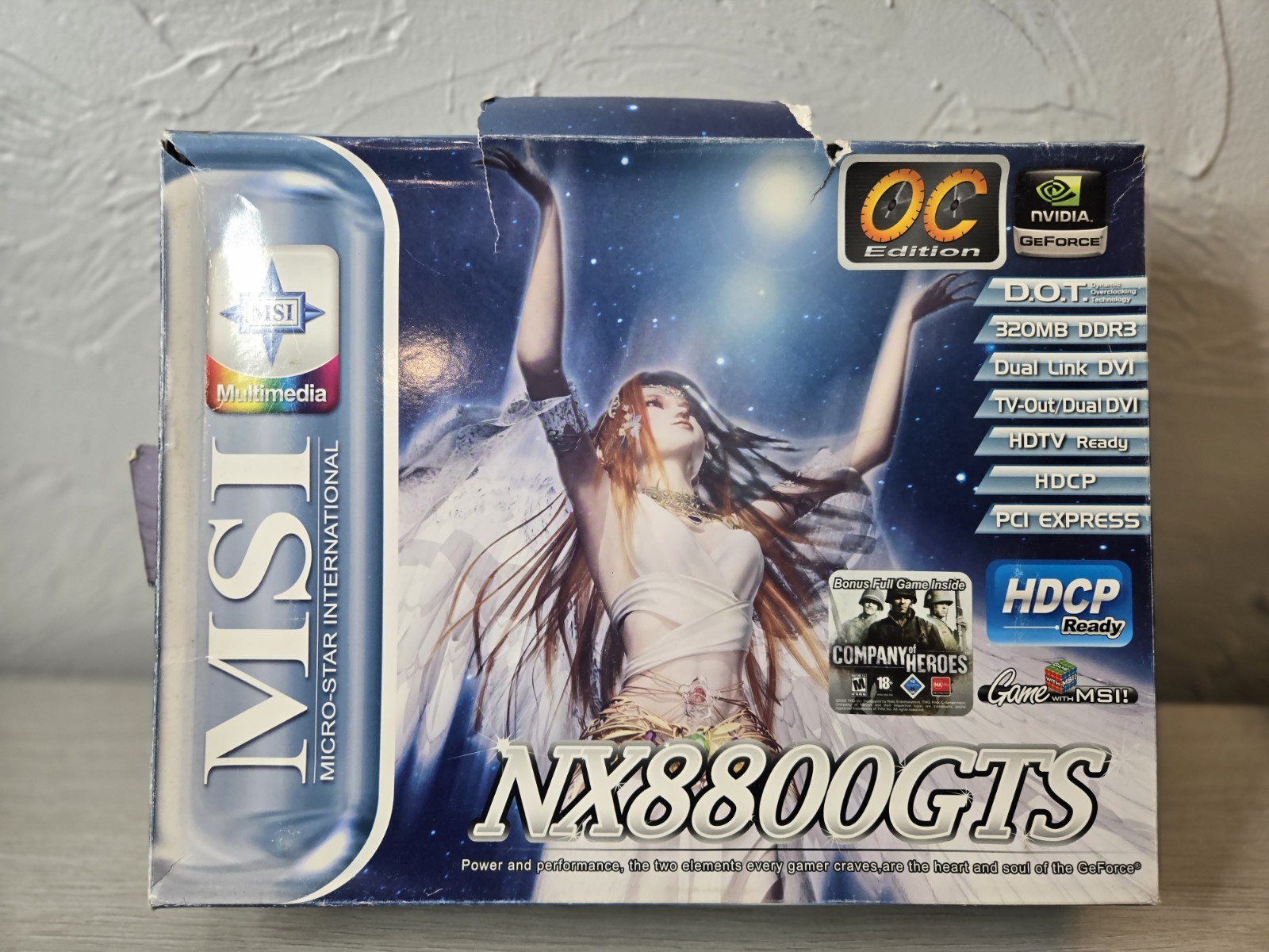 NEW Vintage MSI NX8800GTS Graphics Card 320mb Overclocking DDR3