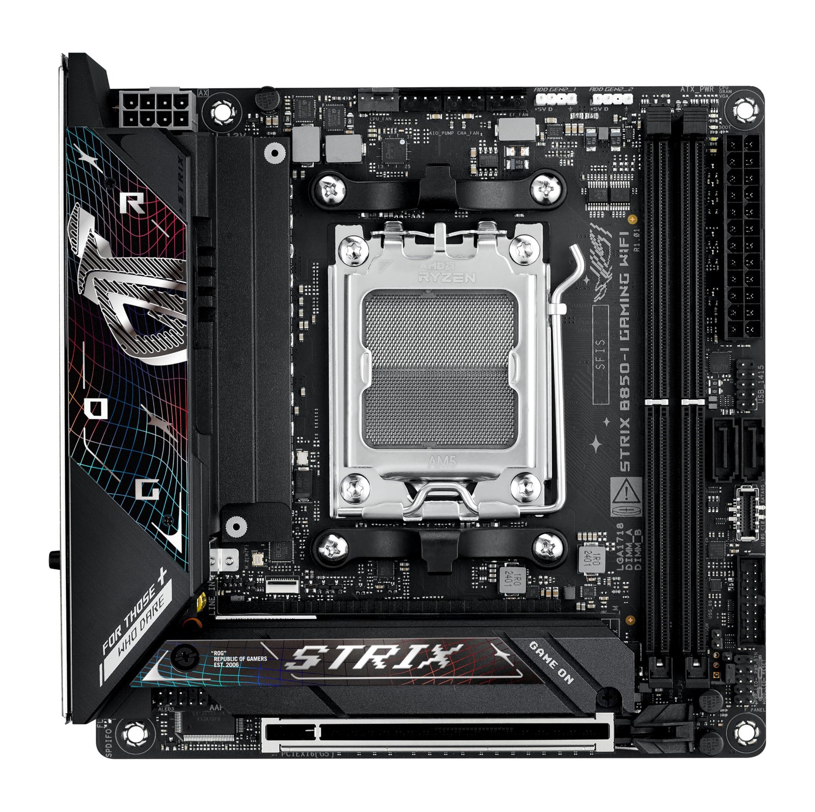 Asus ROG Strix B850-I GAMING WIFI DDR5 AMD AM5 mITX Gaming Desktop Motherboard