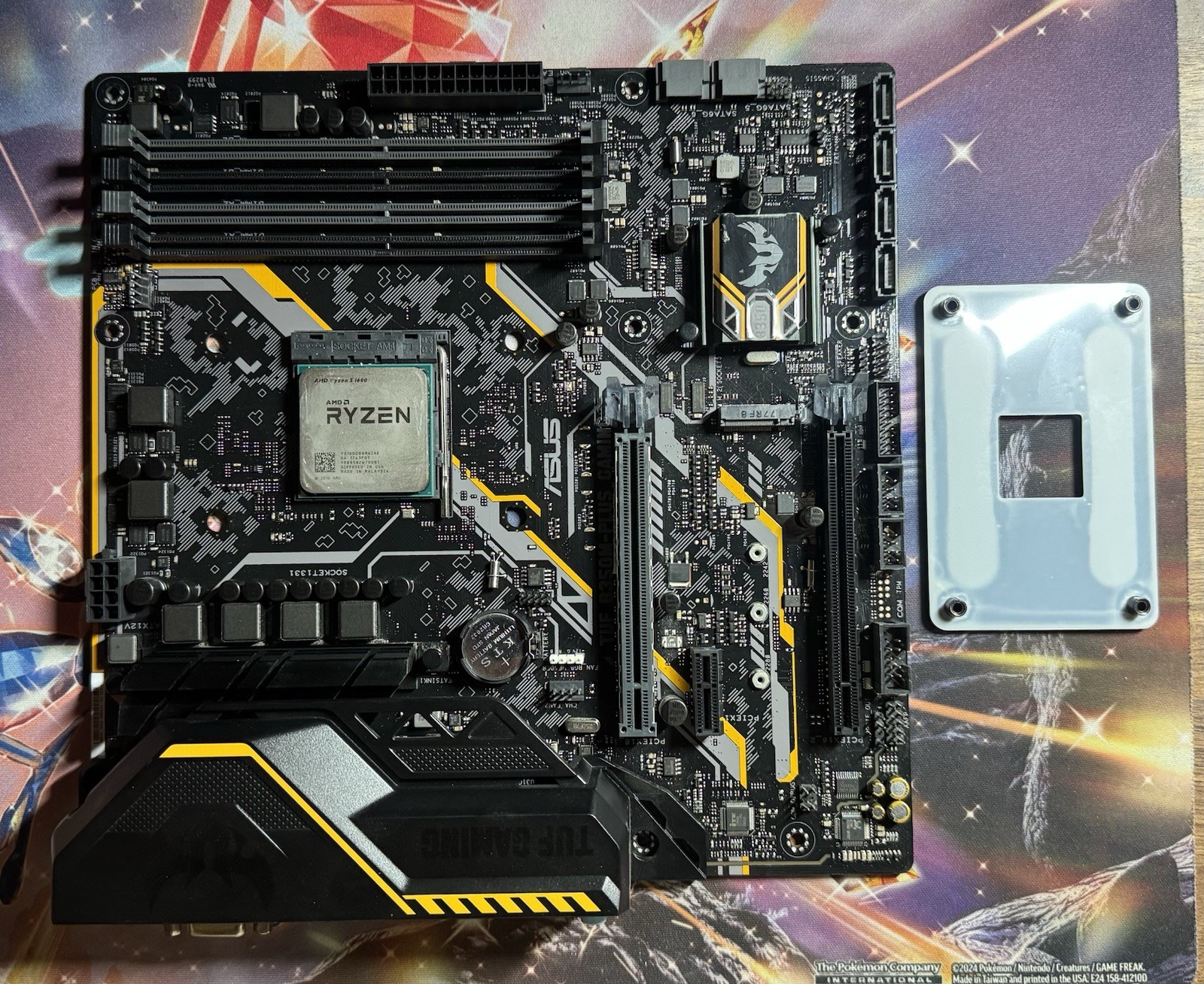 ASUS TUF B350M-PLUS Gaming MicroATX Motherboard + Amd Ryzen 5 1600 No I/O Shield