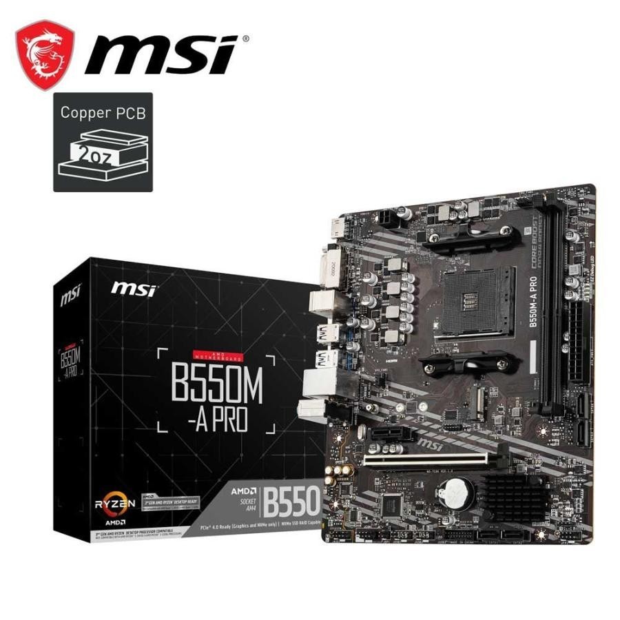 MSI B550M-A PRO Motherboard AMD AM4 B550 DDR4 4600MHz PCIe 4.0 Gaming From Japan