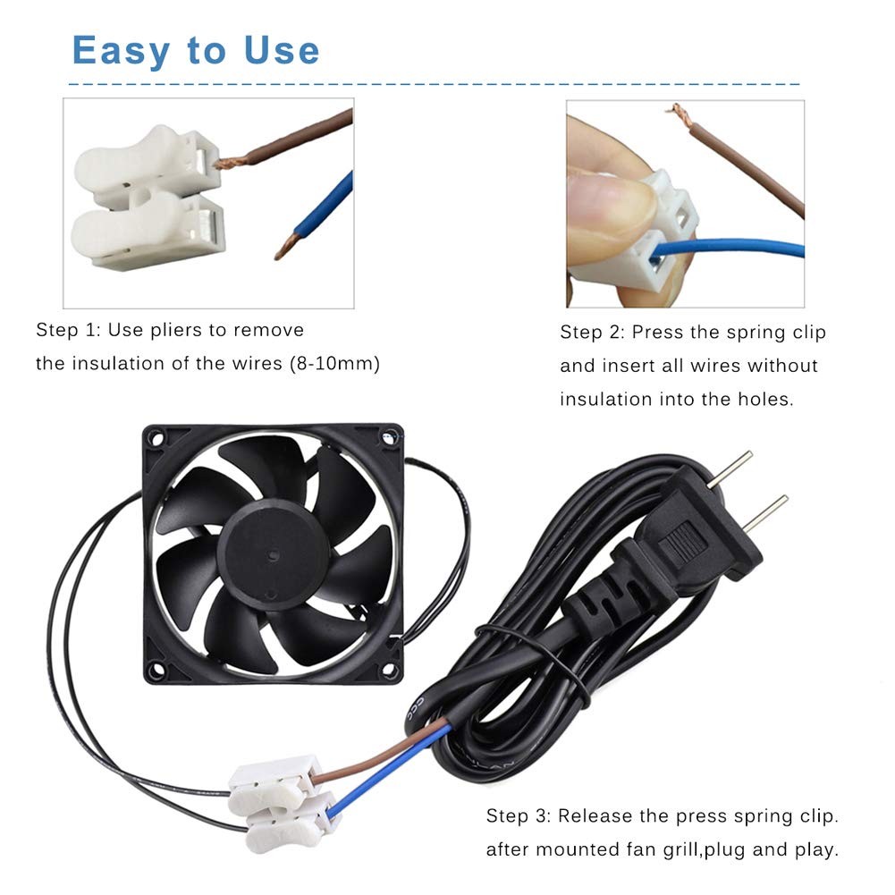 80mm EC Axial Fan AC 110V 120V 220V Brushless Cooling 80mm x 25mm