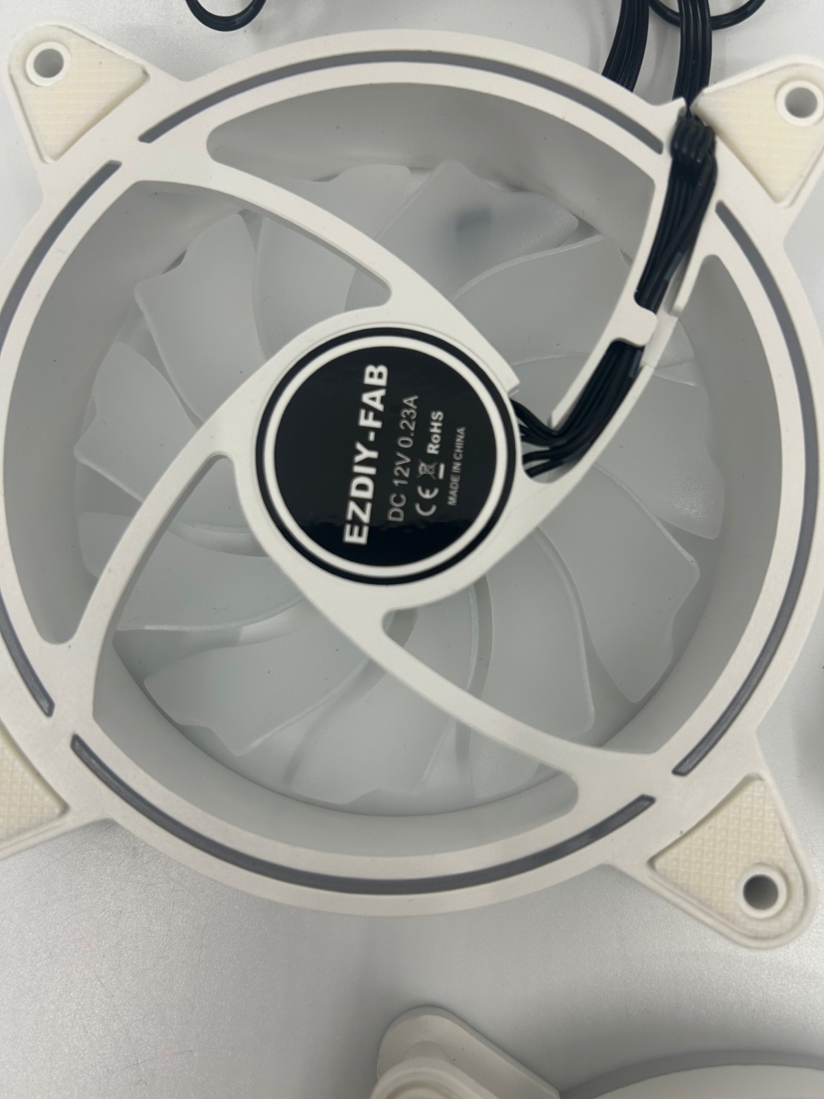 3 EZDIY-FAB White Moonlight 120Mm RGB PWM Case Fan with RGB PWM Fan Hub NEW