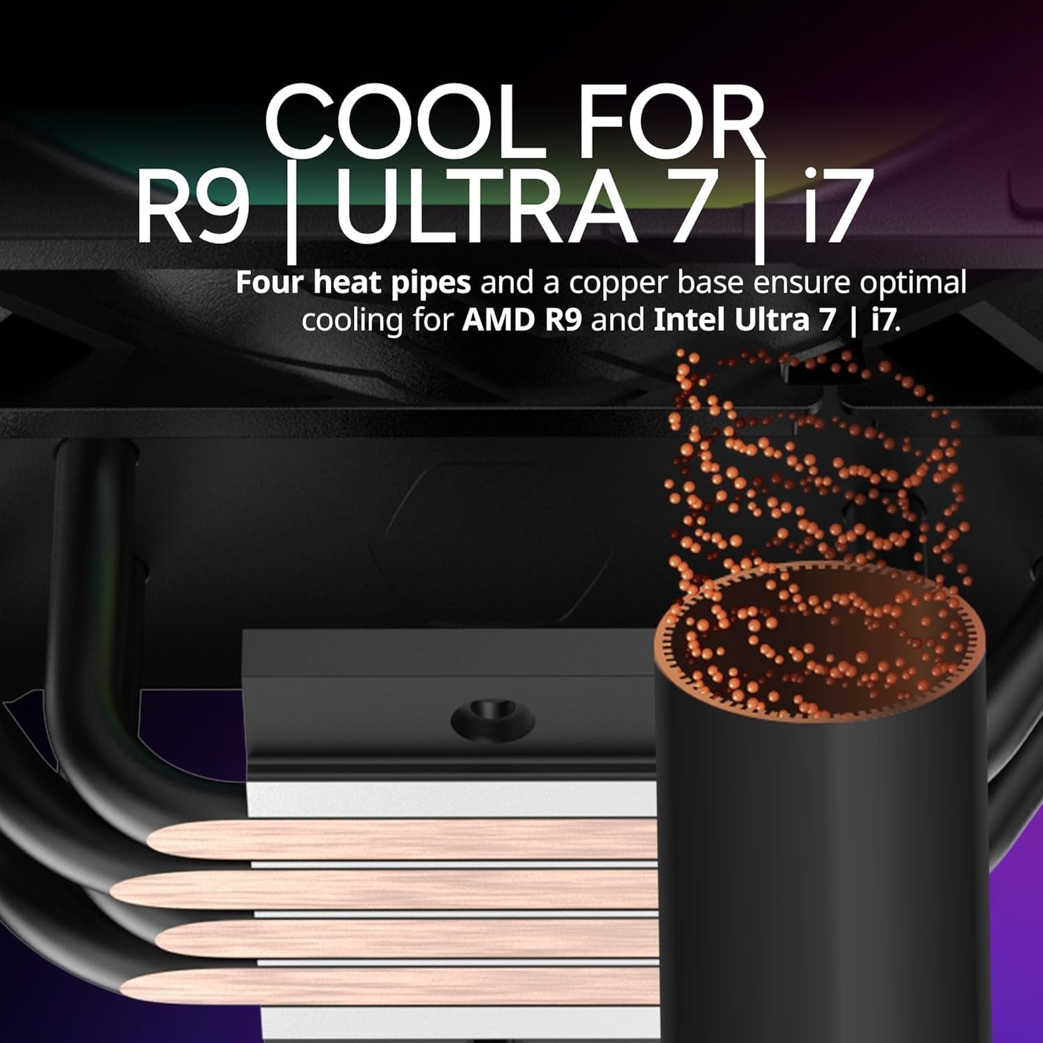 Hyper 212 PRO ARGB CPU Air Cooler – 120mm High Performance PWM Fan, 4 Copper …