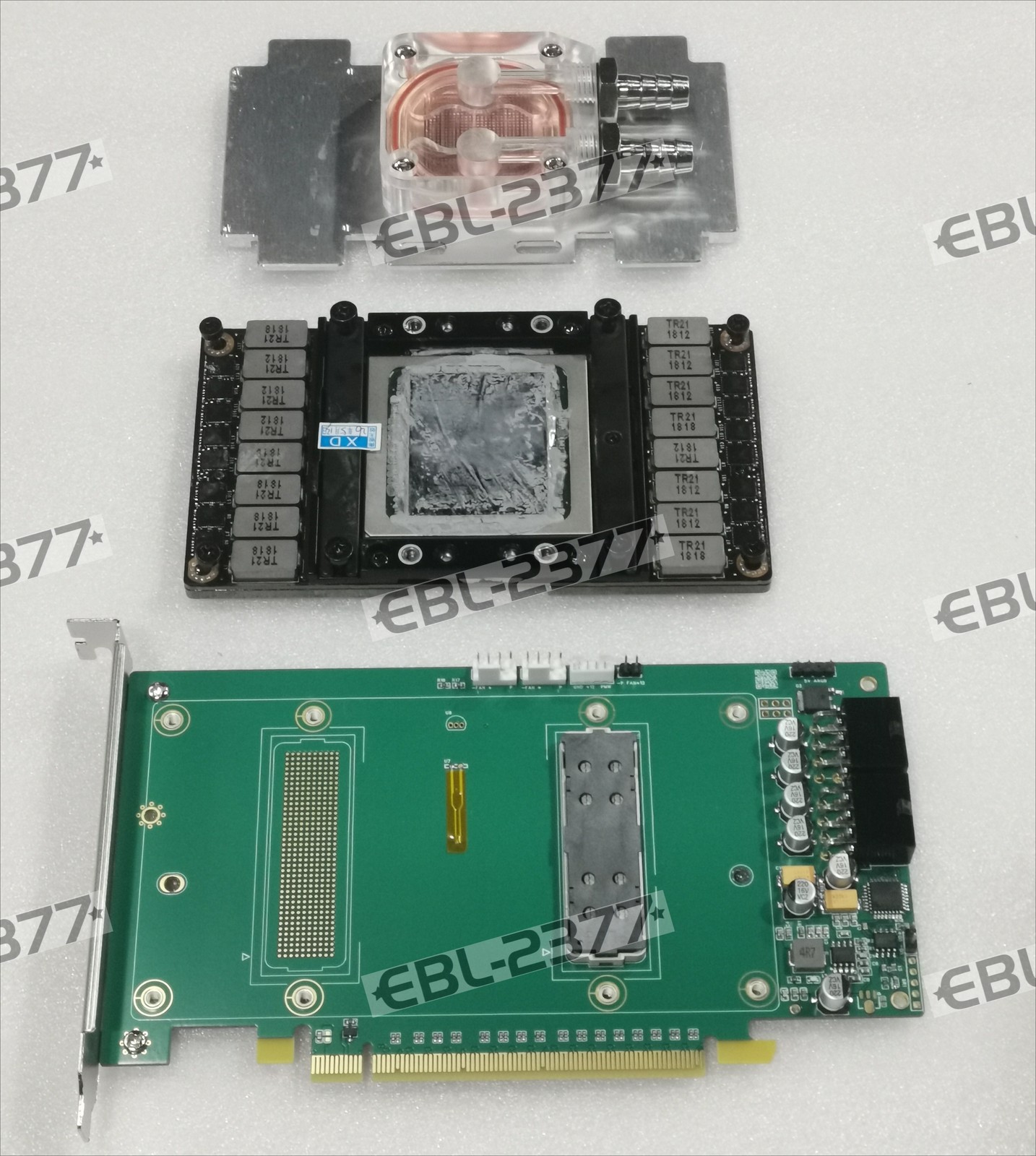 water cooler block+SXM2 To PCIE Adapter Card for Tesla V100 16GB/32GB GPU SXM2