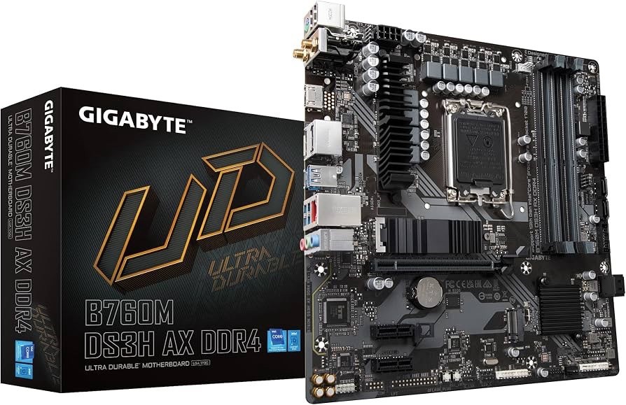 GIGABYTE B760M DS3H AX DDR4 MicroATX Intel LGA 1700 4xDIMM HDMI