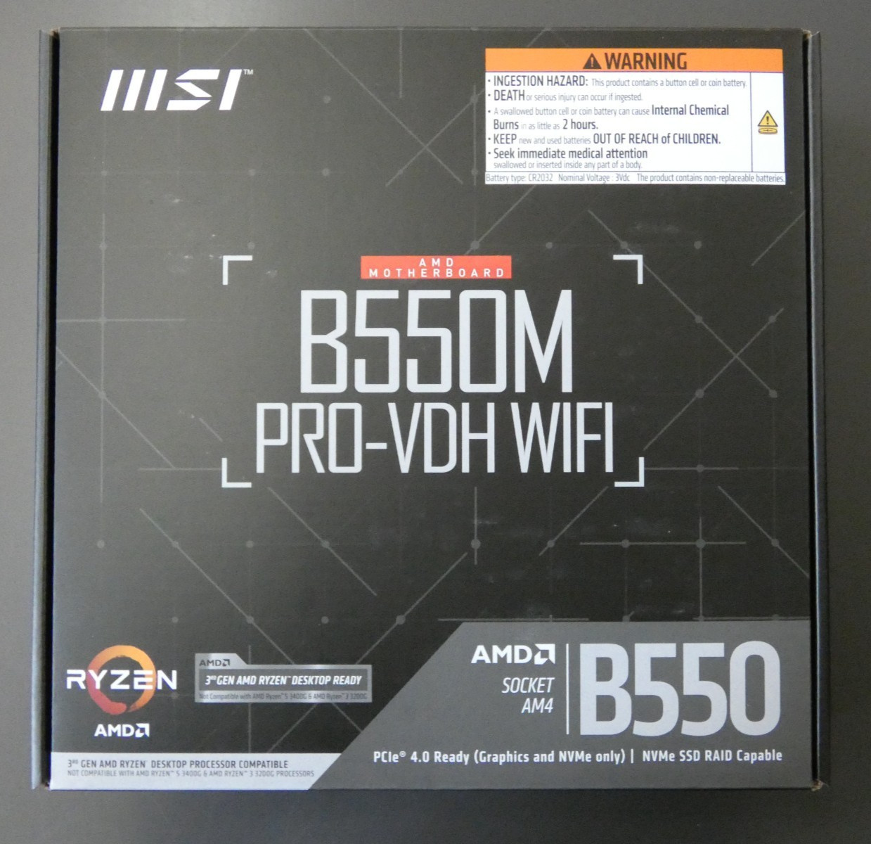 MSI B550M PRO-VDH WIFI Motherboard AMD AM4 Micro-ATX DDR4 PCIe 4.0
