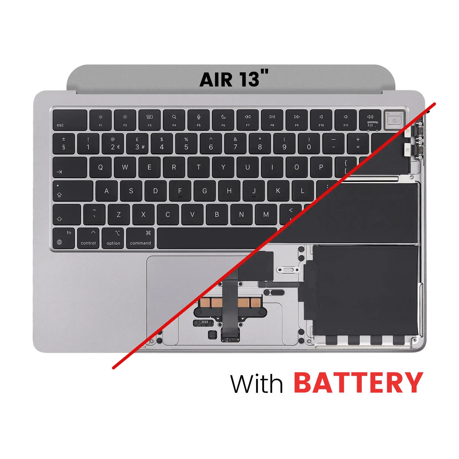 Top Case Assembly W/Battery&Keyboard Compatible with MacBook Air13″(A2681/Mid 22