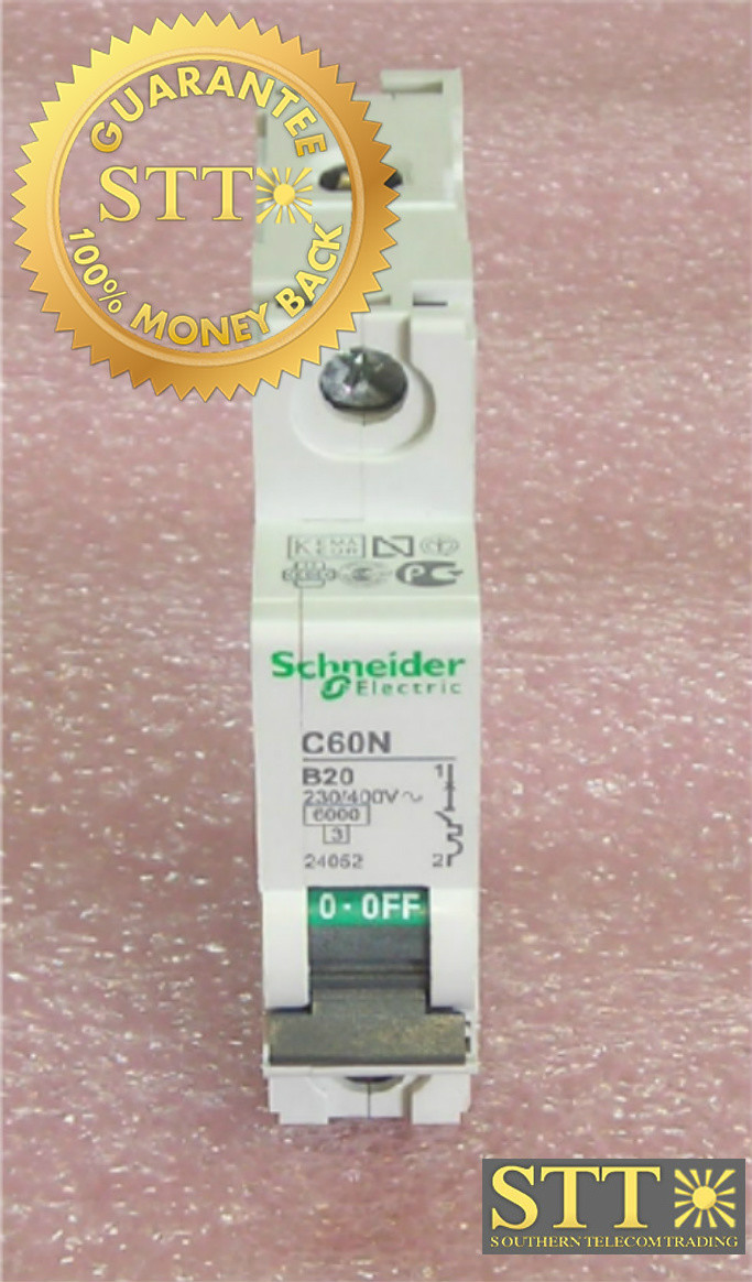 24052 SCHNEIDER ELECTRIC C60N 20 AMP CIRCUIT BREAKER 230/400V NEW