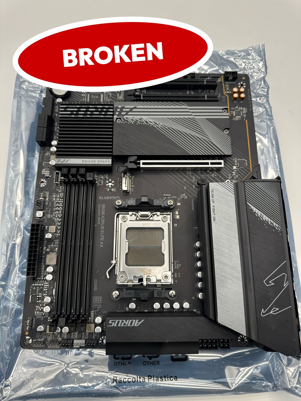 (BROKEN) GIGABYTE B650 AORUS ELITE AX AMD AM5 ATX Motherboard DDR5 Ryzen (2)