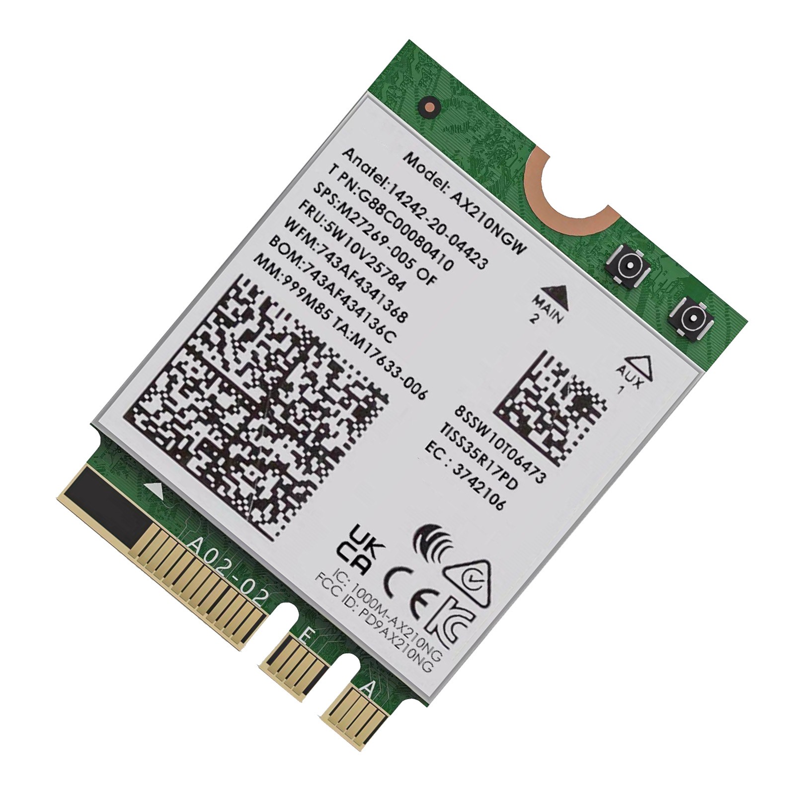 WiFi 6E AX5400 M.2 Module Supports MU-MIMO, 1024-QAM For Intel AX210NGW