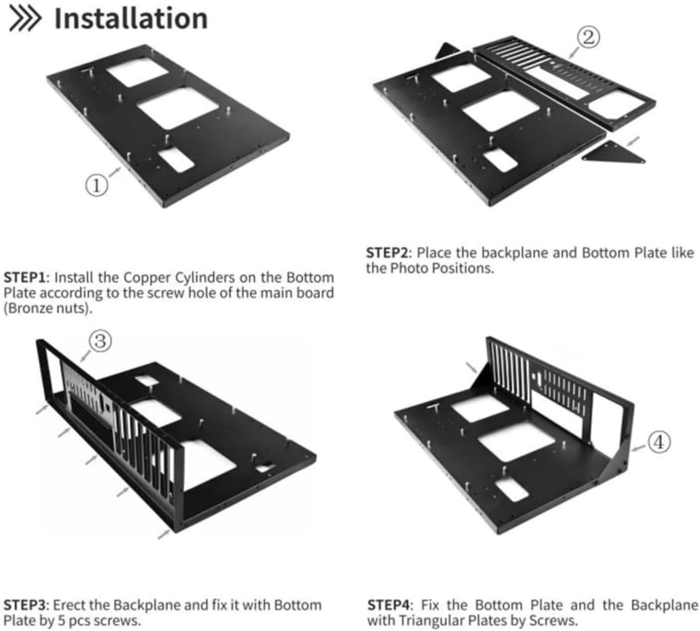 Versatile ATX/M-ATX/ITX Open Chassis Case Rack – 305x245mm Alloy Steel Design