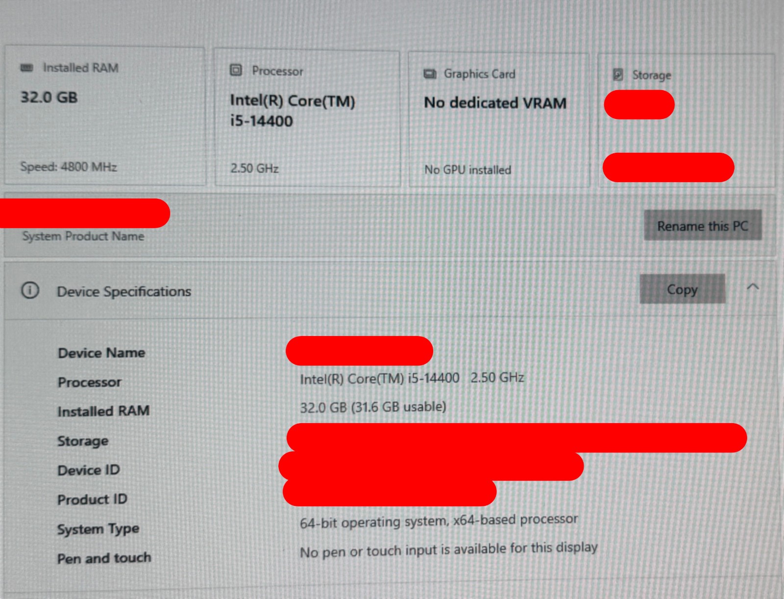 Intel i5-14400 + Asus Pro Q670M-C-CSM + 32GB DDR5-5600 UDIMM Ram